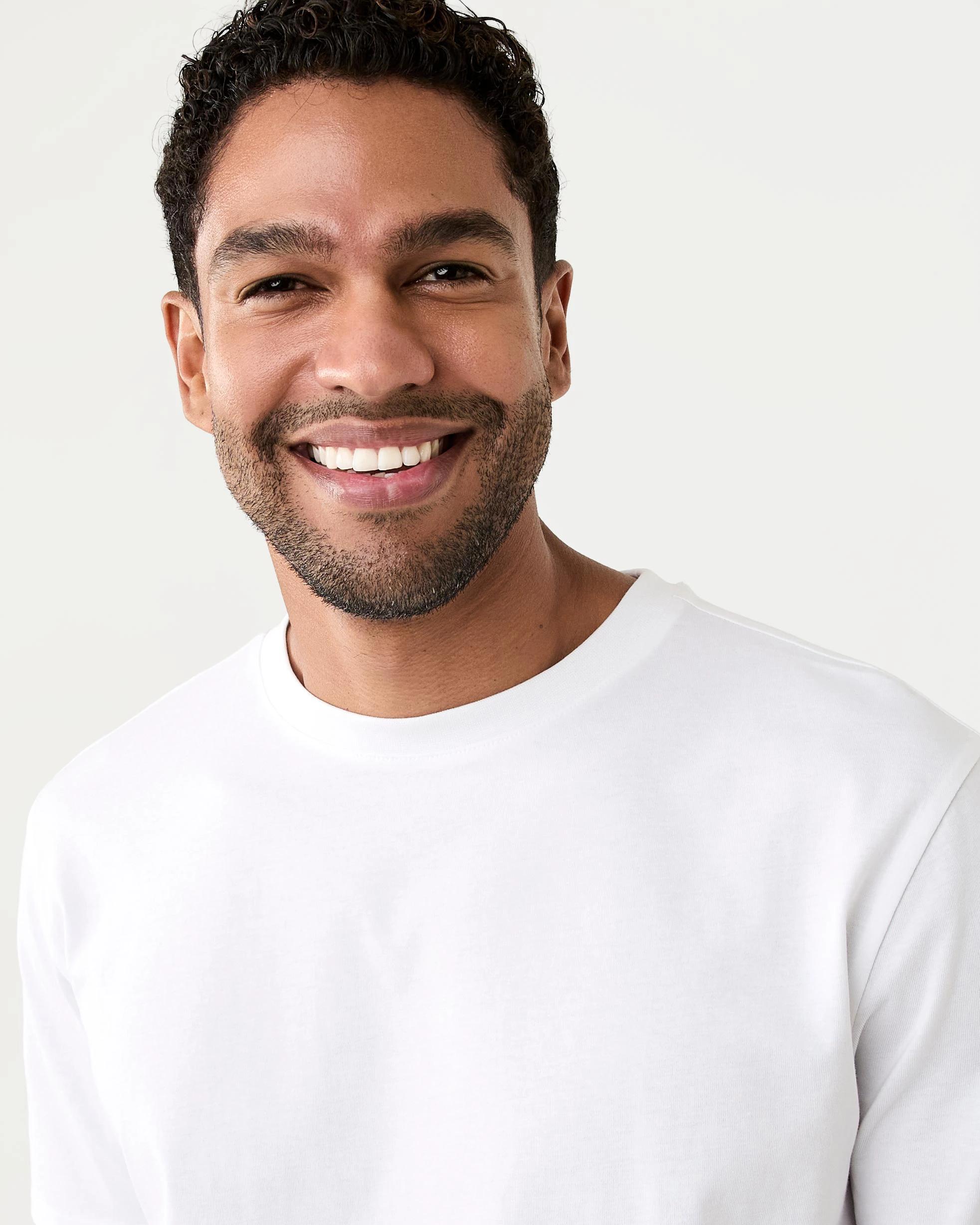 4 Cotton Crew Neck T-shirt White, 4 of 8