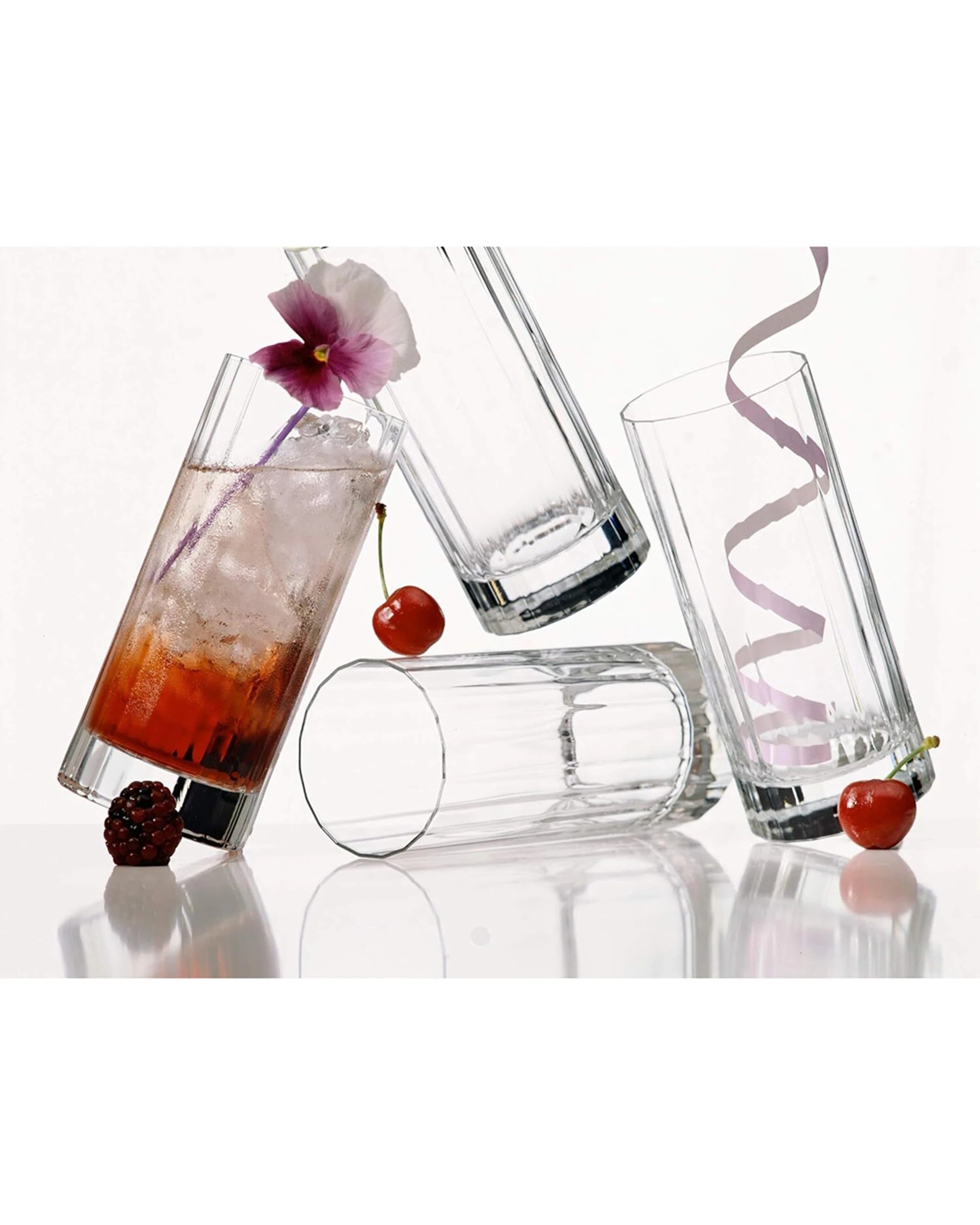 2 Luigi Bormioli 6pc Bach Hi Ball Cocktail Glasses Set 360ml - Clear, 2 of 4