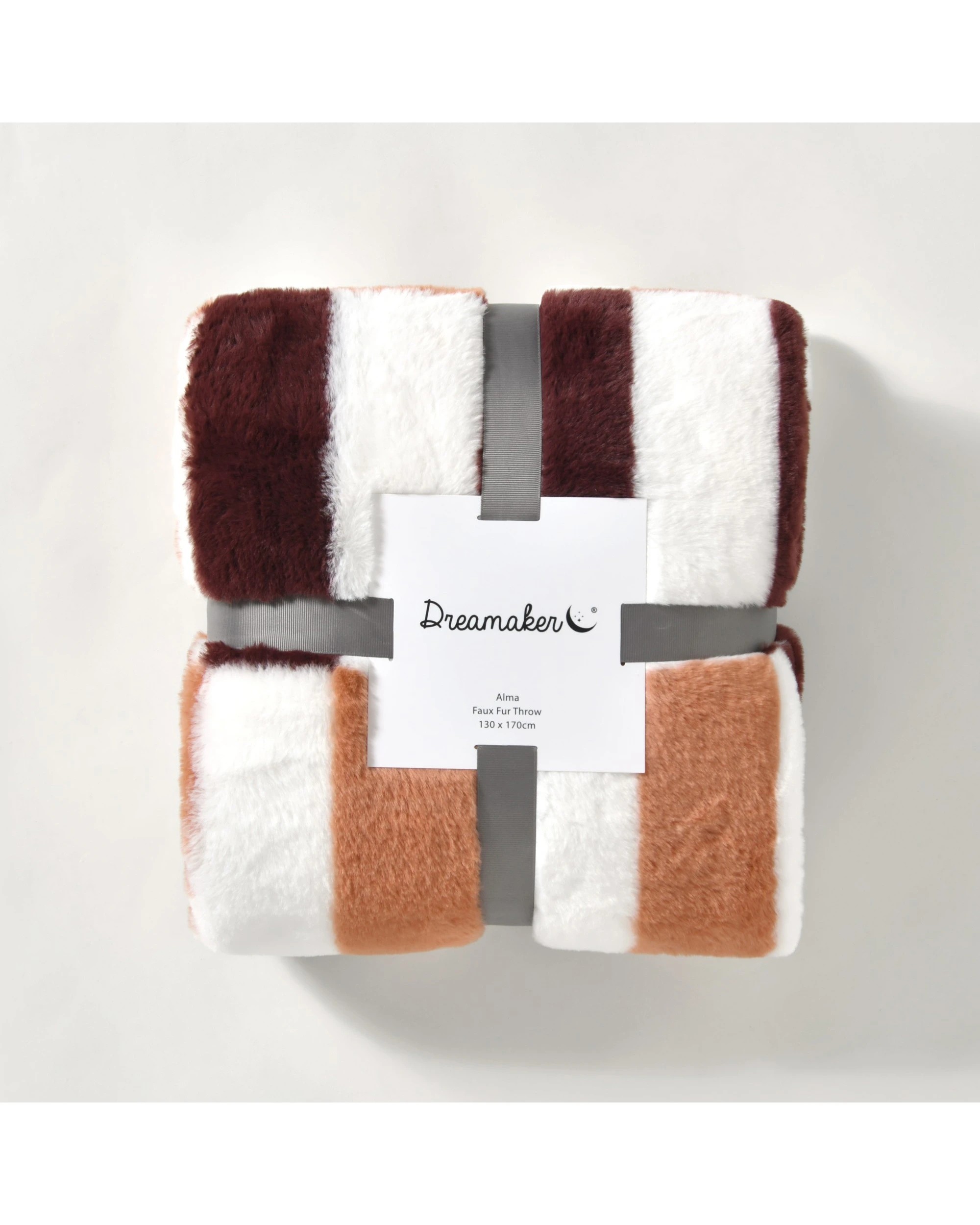 6 Dreamaker Alma Faux Fur Throw 130x170cm - Chocolate Mousse, 6 of 7