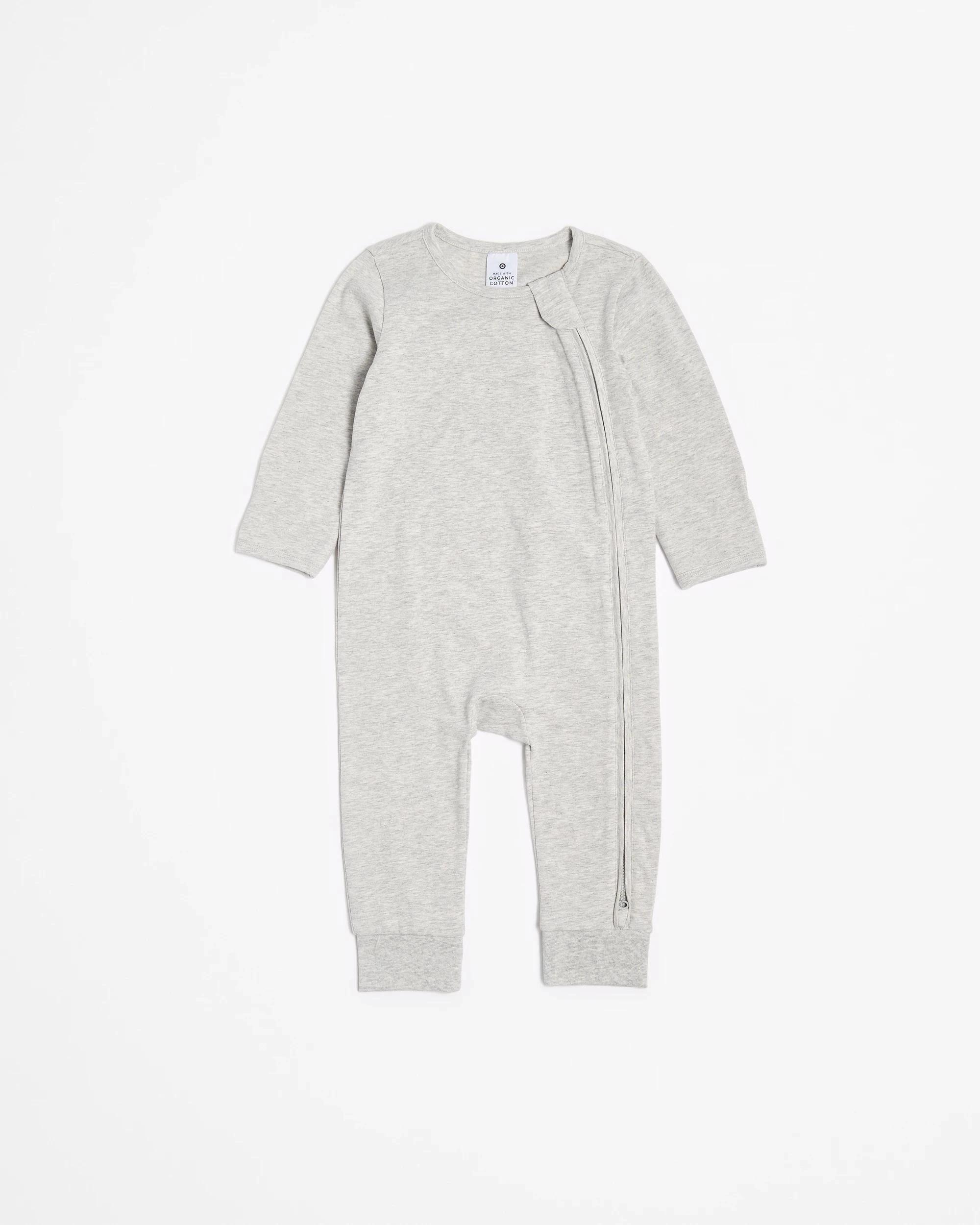 3 Target Baby Baby Organic Cotton Zip Footless Coveralls 3 Pack CRESCENT MOON, 3 of 5