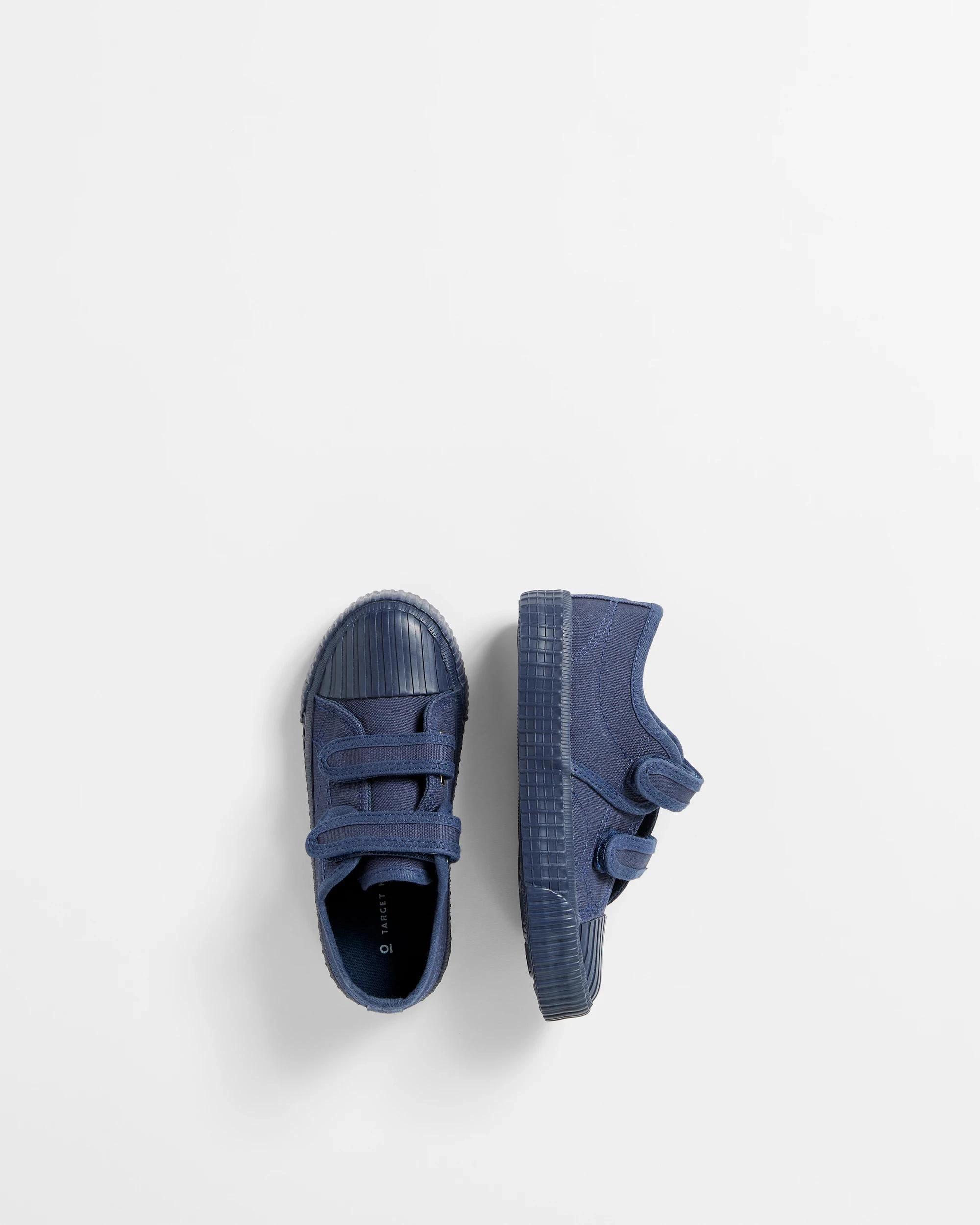 2 Target Boys Junior Double Strap Canvas Low Sneaker NAVY, 2 of 3