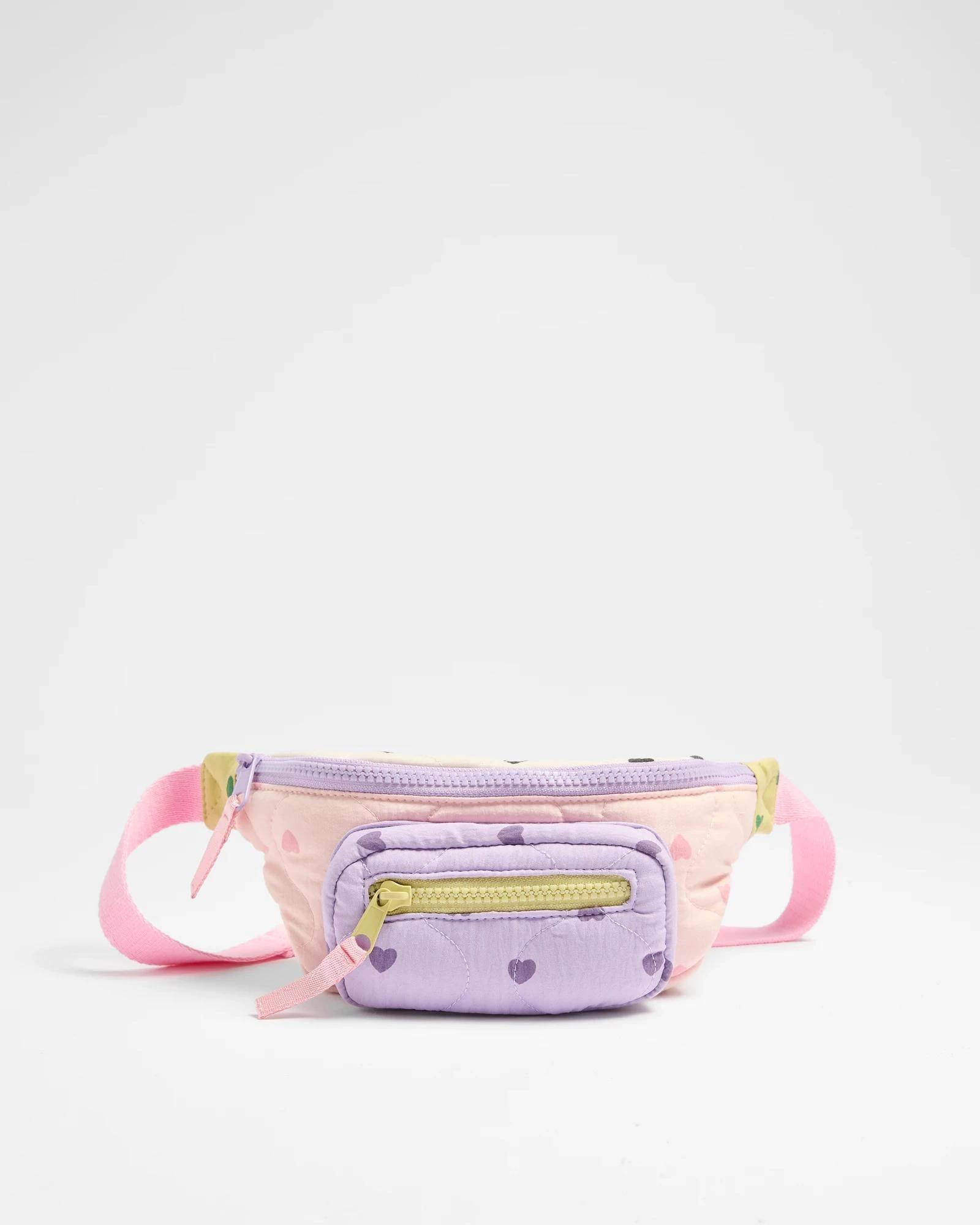 1 Target Kids Colour Block Quilted Heart Bumbag COLOUR BLOCK, 1 of 2