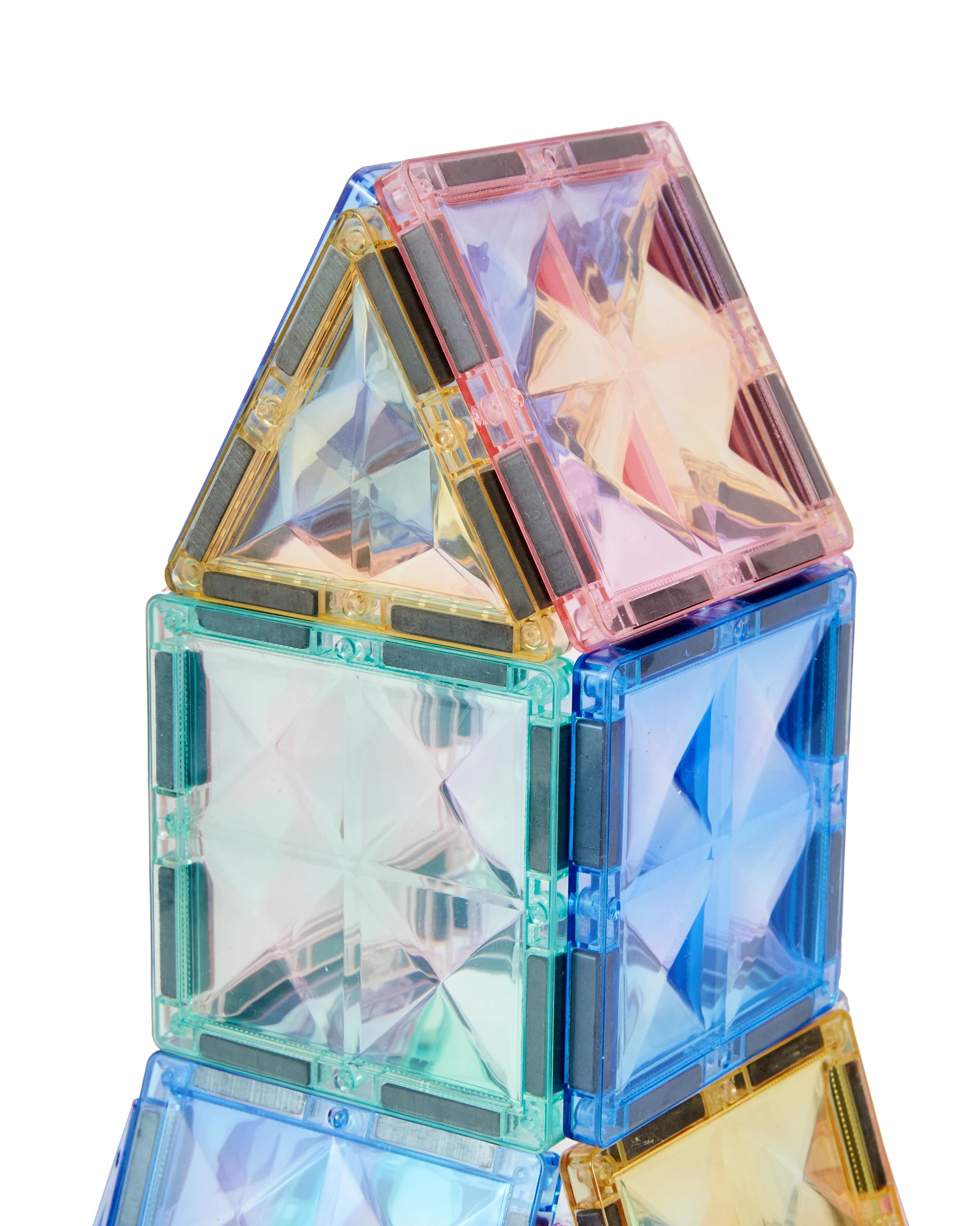 4 32 Piece Pastel Magnetic Tiles Set, 4 of 7