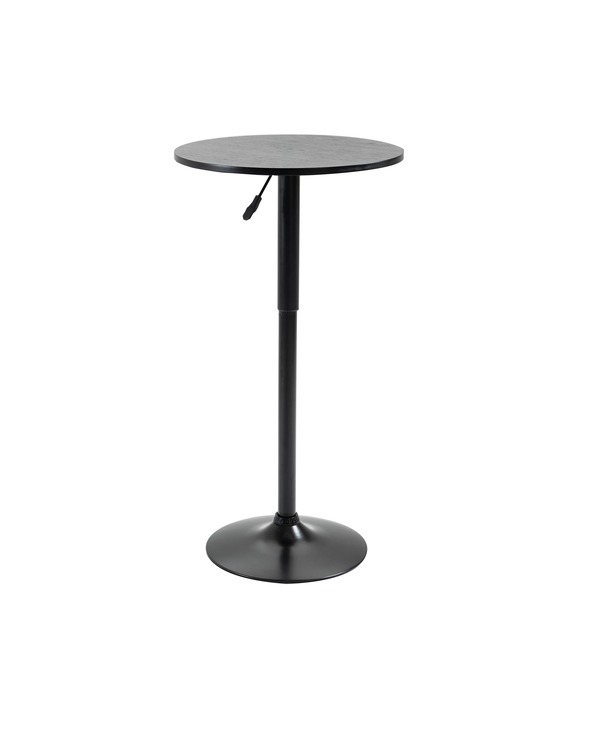 1 IHOMDEC Walnut Wood Round Bar Table - Black - Black, 1 of 10