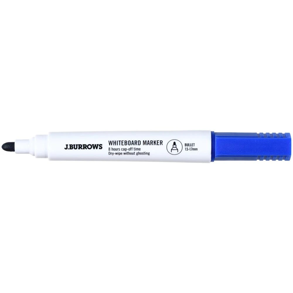 2 J.Burrows Whiteboard Markers Bullet Blue 24 Pack, 2 of 3