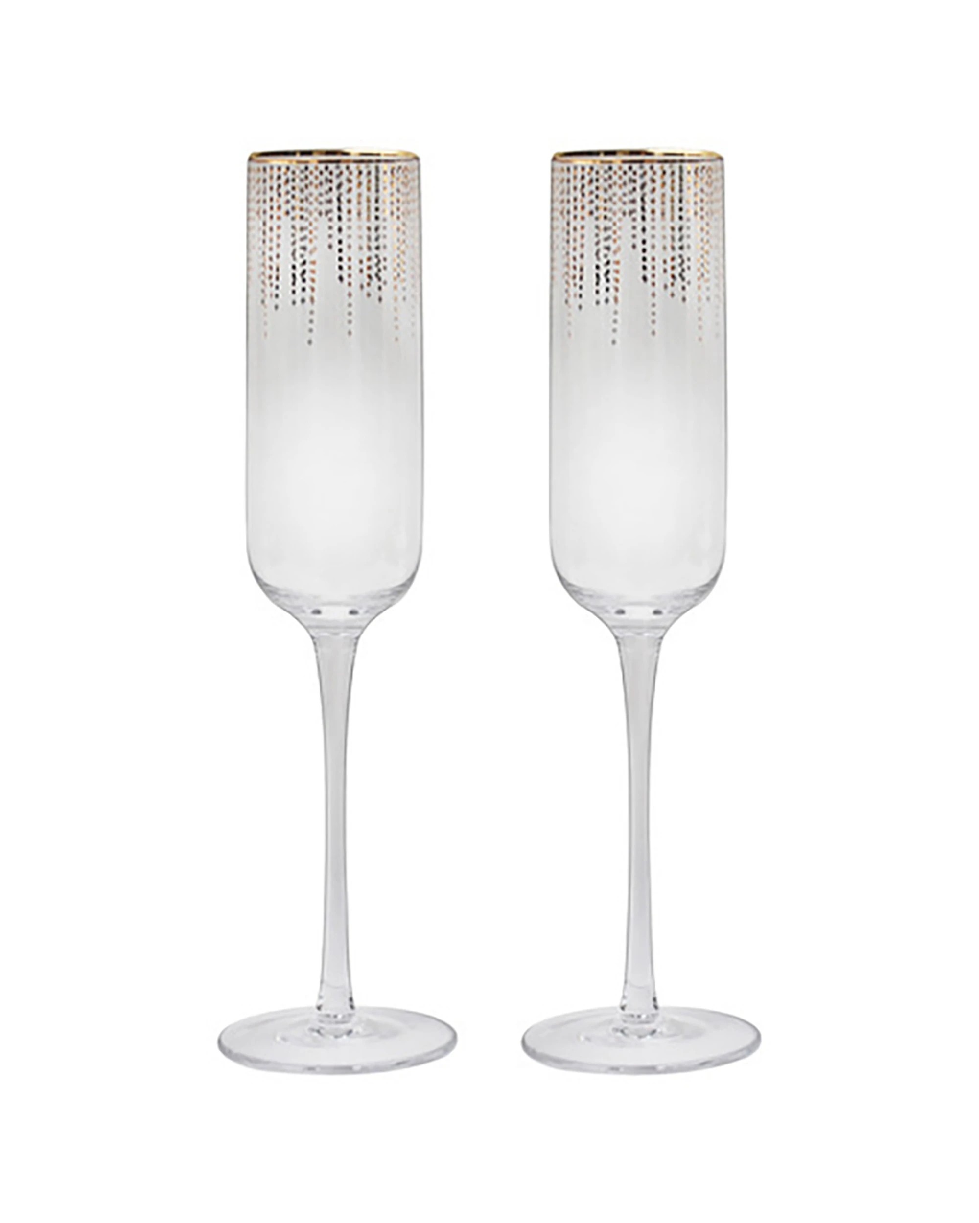 1 Ladelle 2pc Twinkle Champagne Drink Beverage Glass Set 280ml - Clear, 1 of 1