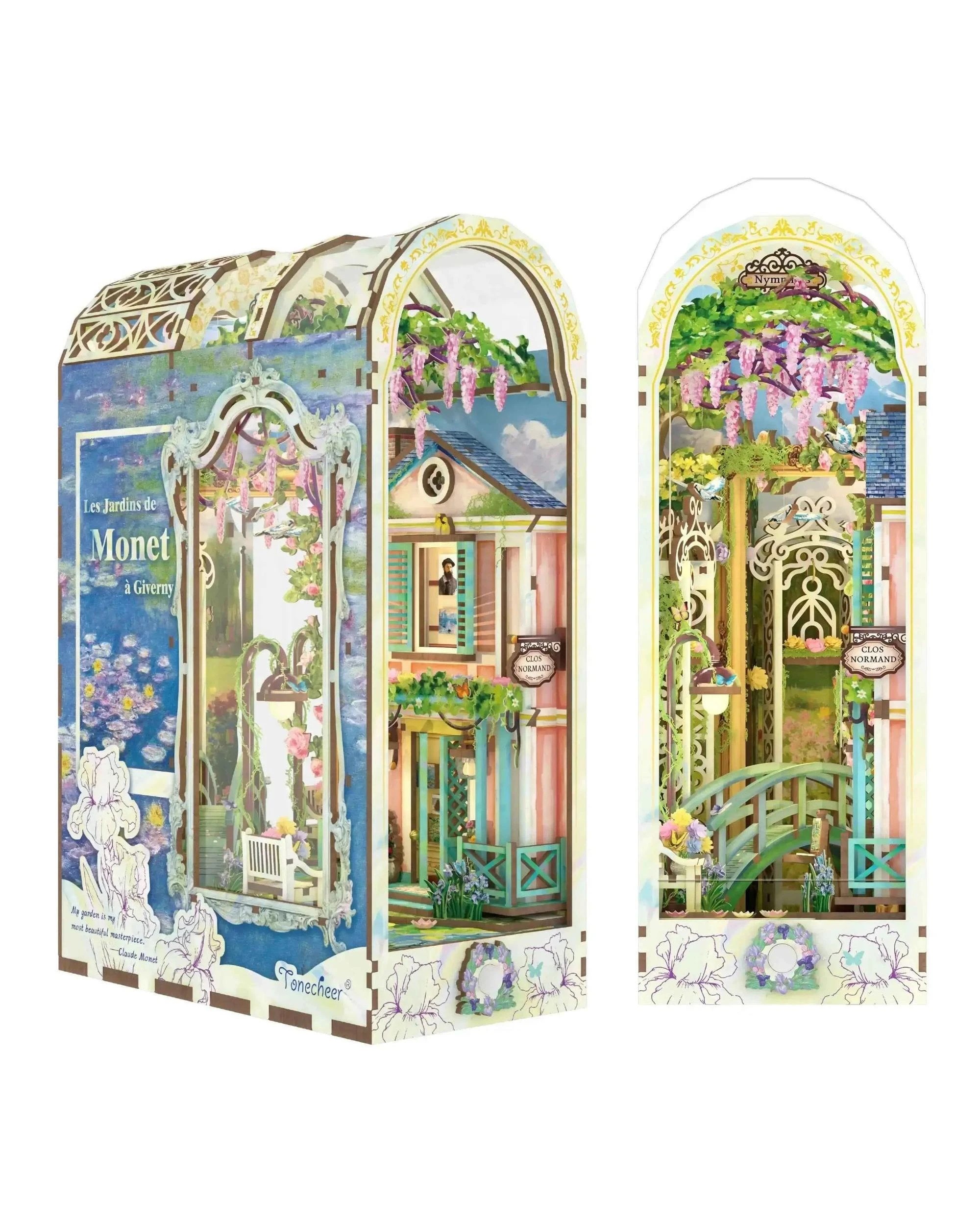 2 Tonecheer 3D Wooden Puzzle DIY Book Nook Kit - Giverny Garden, 2 of 6