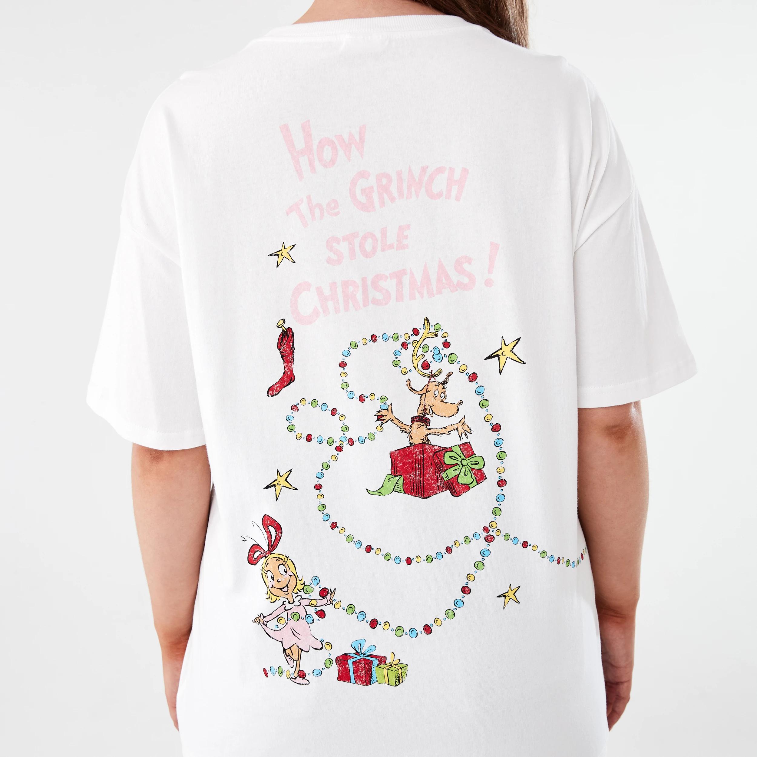 6 The Grinch License Short Sleeve Christmas T-shirt GRINCH SNOW WHITE, 6 of 6