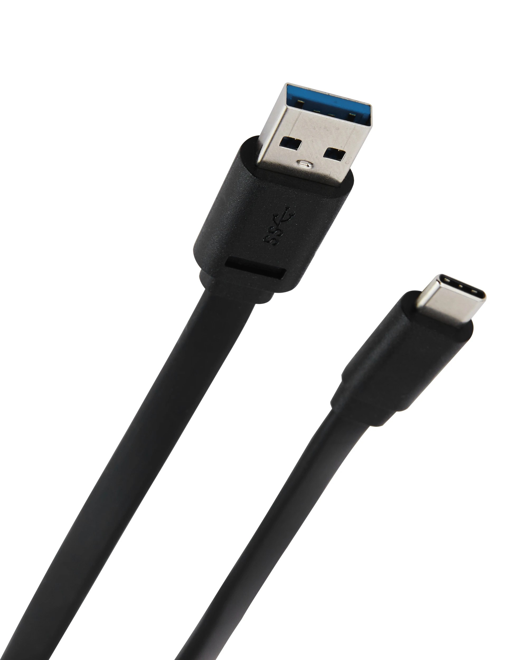 1 USB-A to USB-C Short Noodle Black Cable - 30cm, 1 of 6