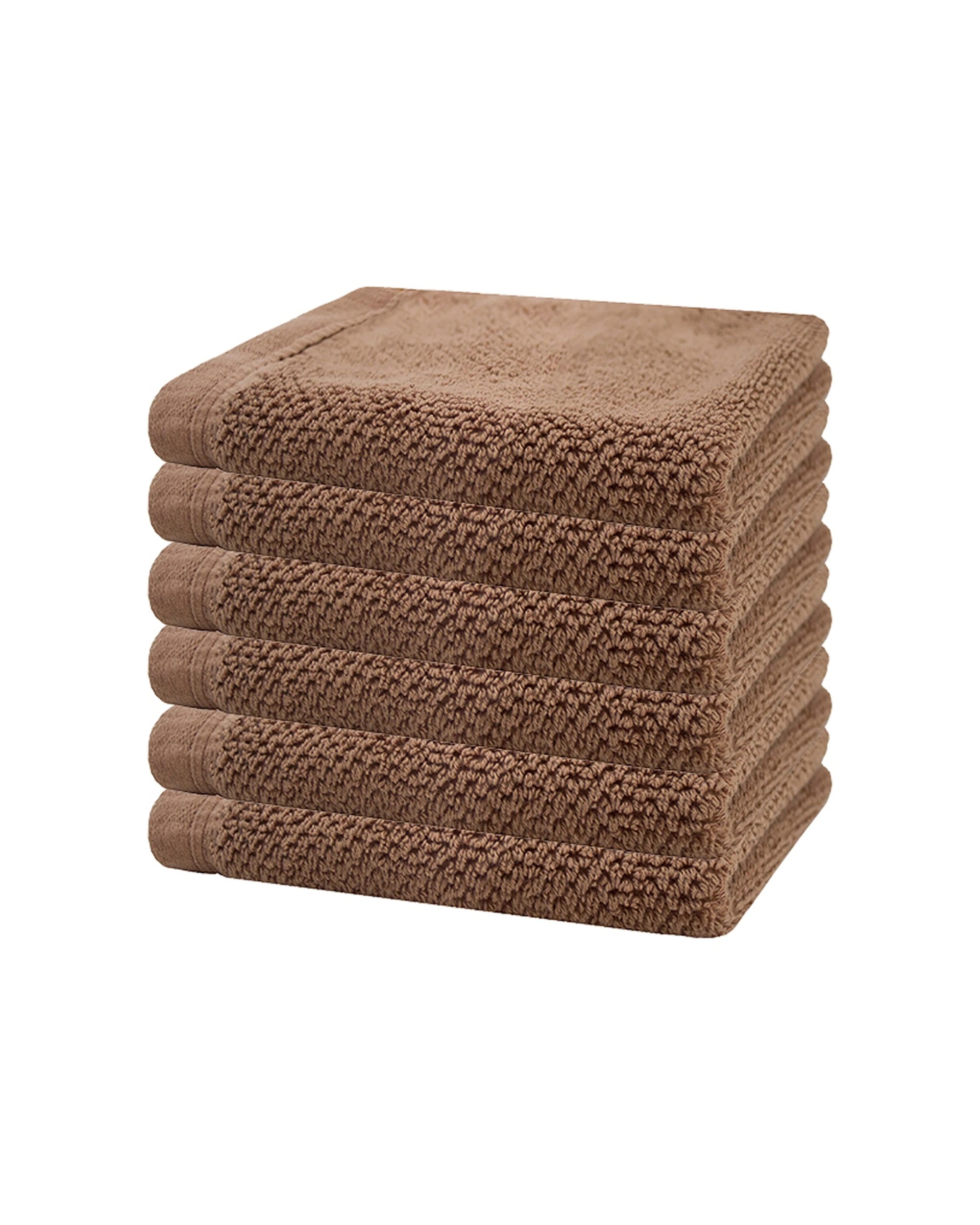 1 Bambury Ultra soft Angove Face Washer Woodrose Cotton Woven 6pc 33x33cm - Pink, 1 of 1