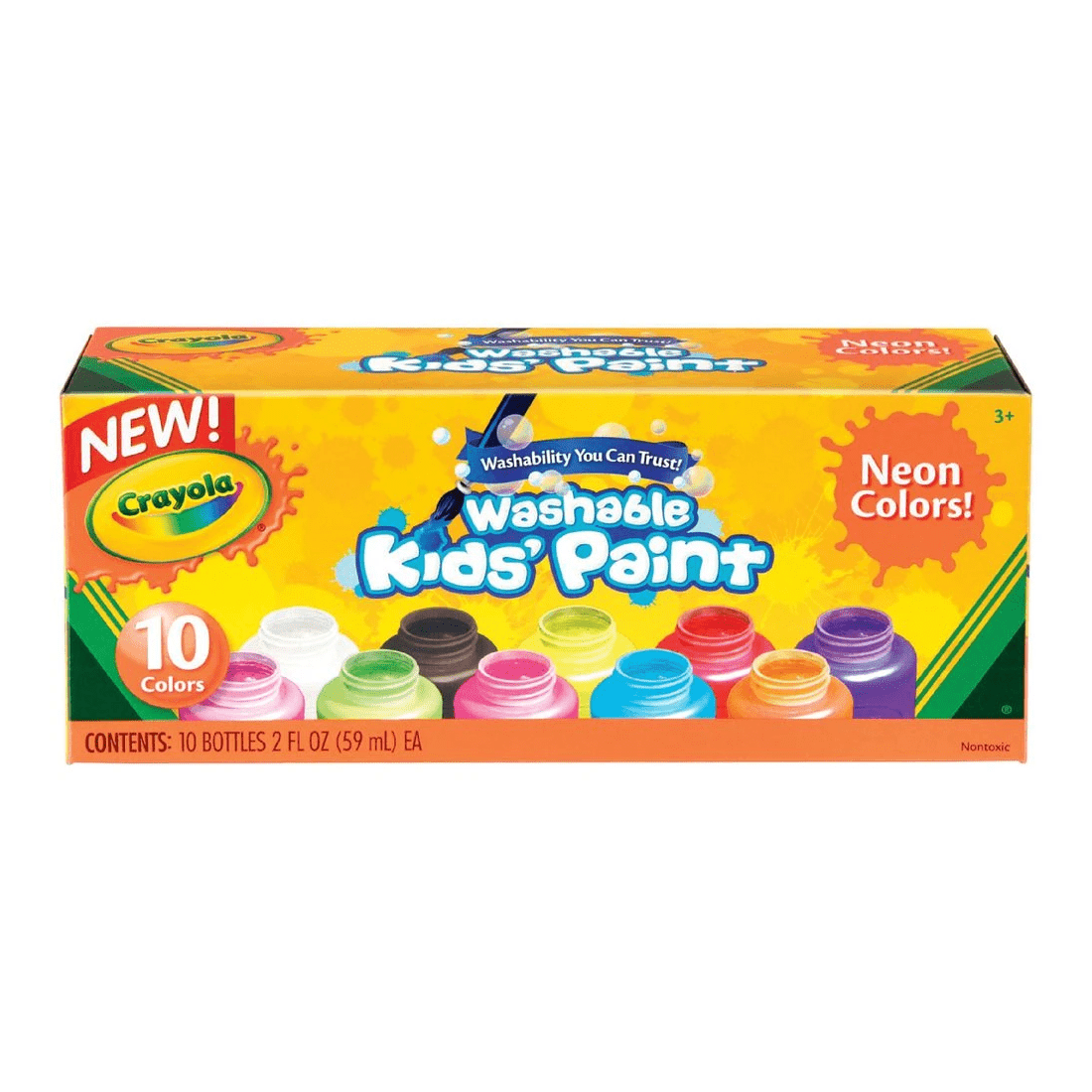 1 Crayola Washable Neon Paints 10 Pack, 1 of 3