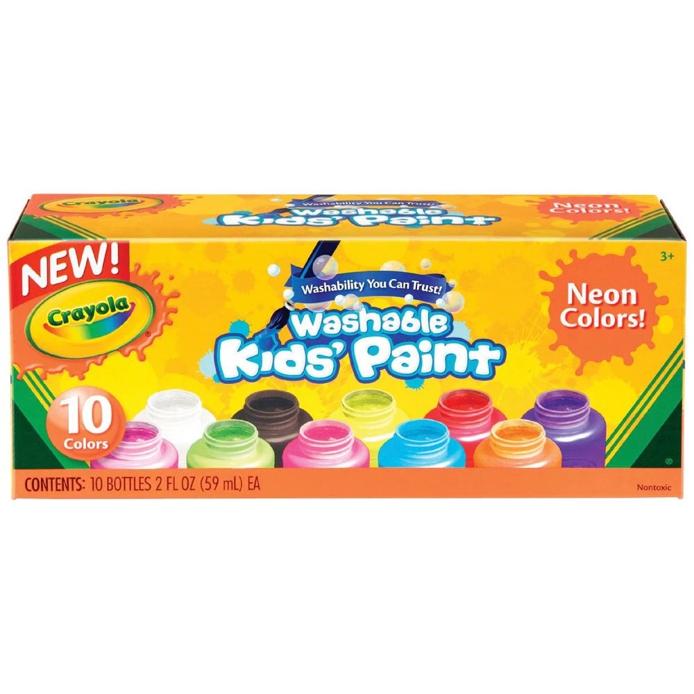 1 Crayola Washable Neon Paints 10 Pack, 1 of 3