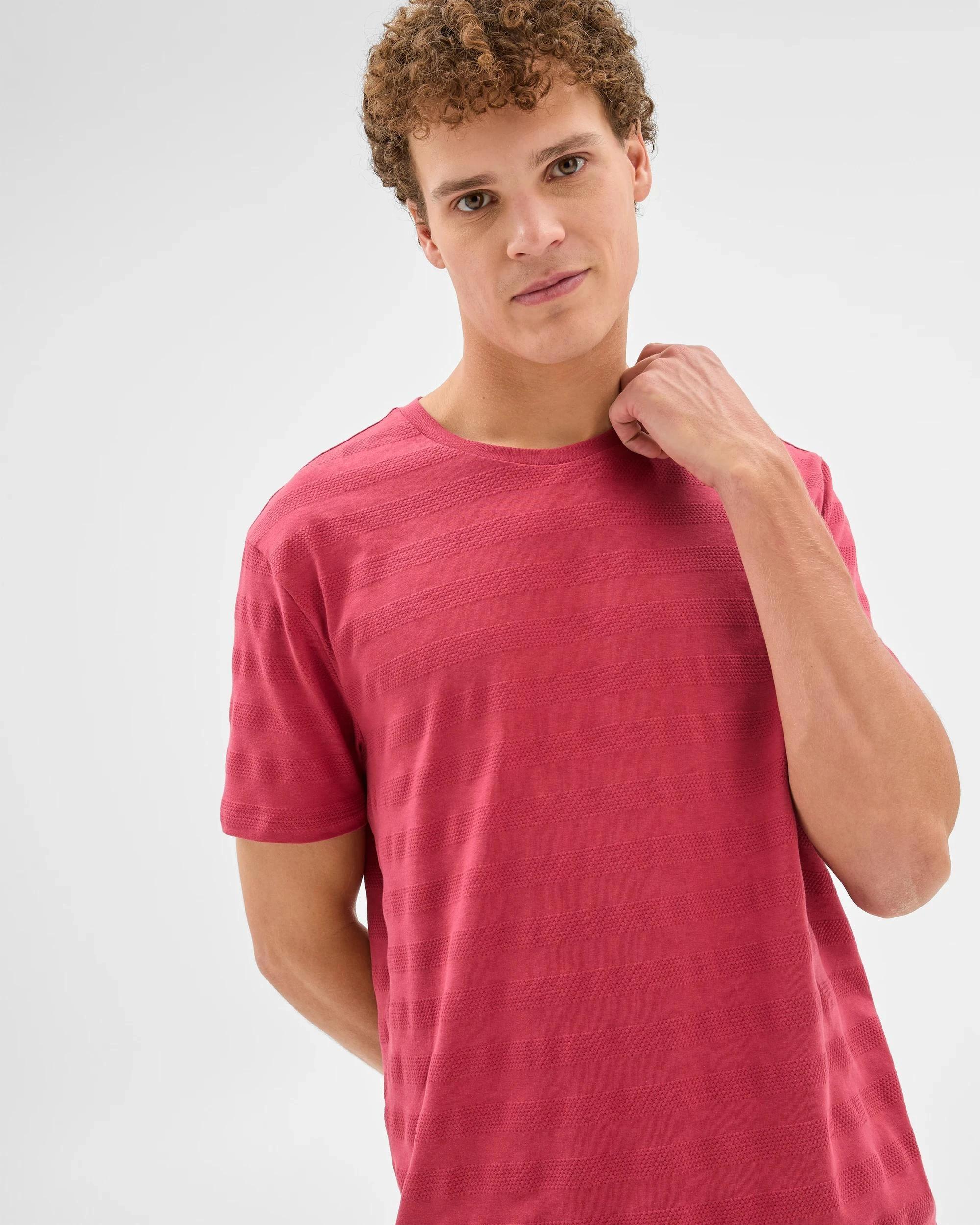 4 Maxx Australian Cotton Textured Sleep T-Shirt RED, 4 of 6