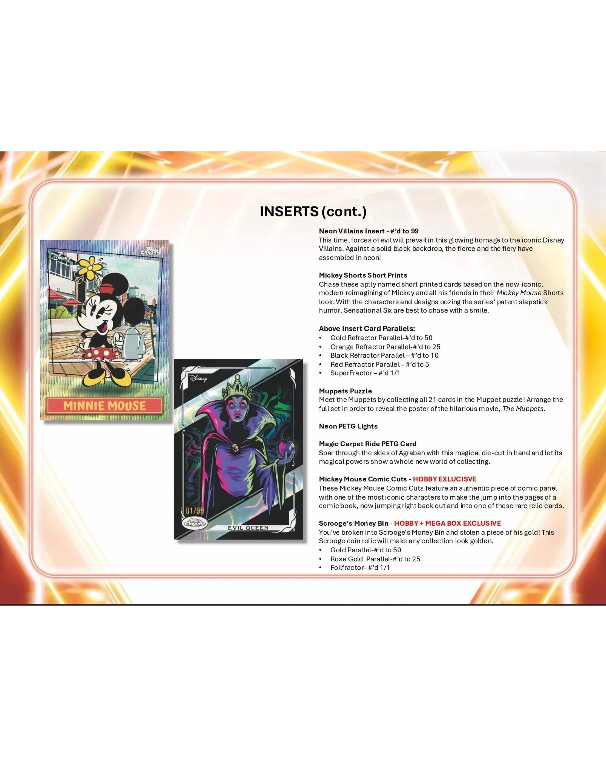 6 Topps 2026 Disney Neon Blaster Box, 6 of 10