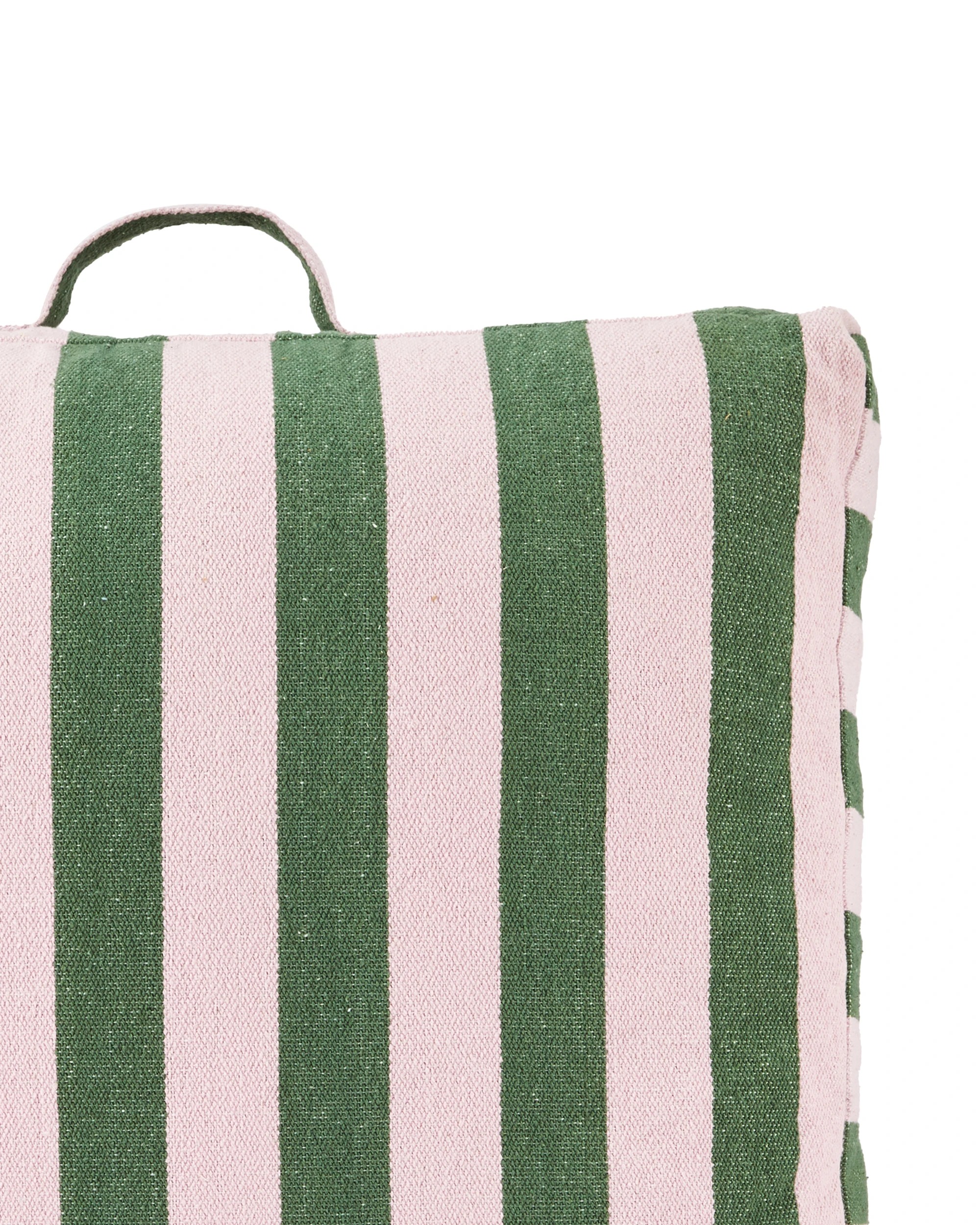 3 60cm Stripe Floor Cushion - Pesto and Pink, 3 of 6