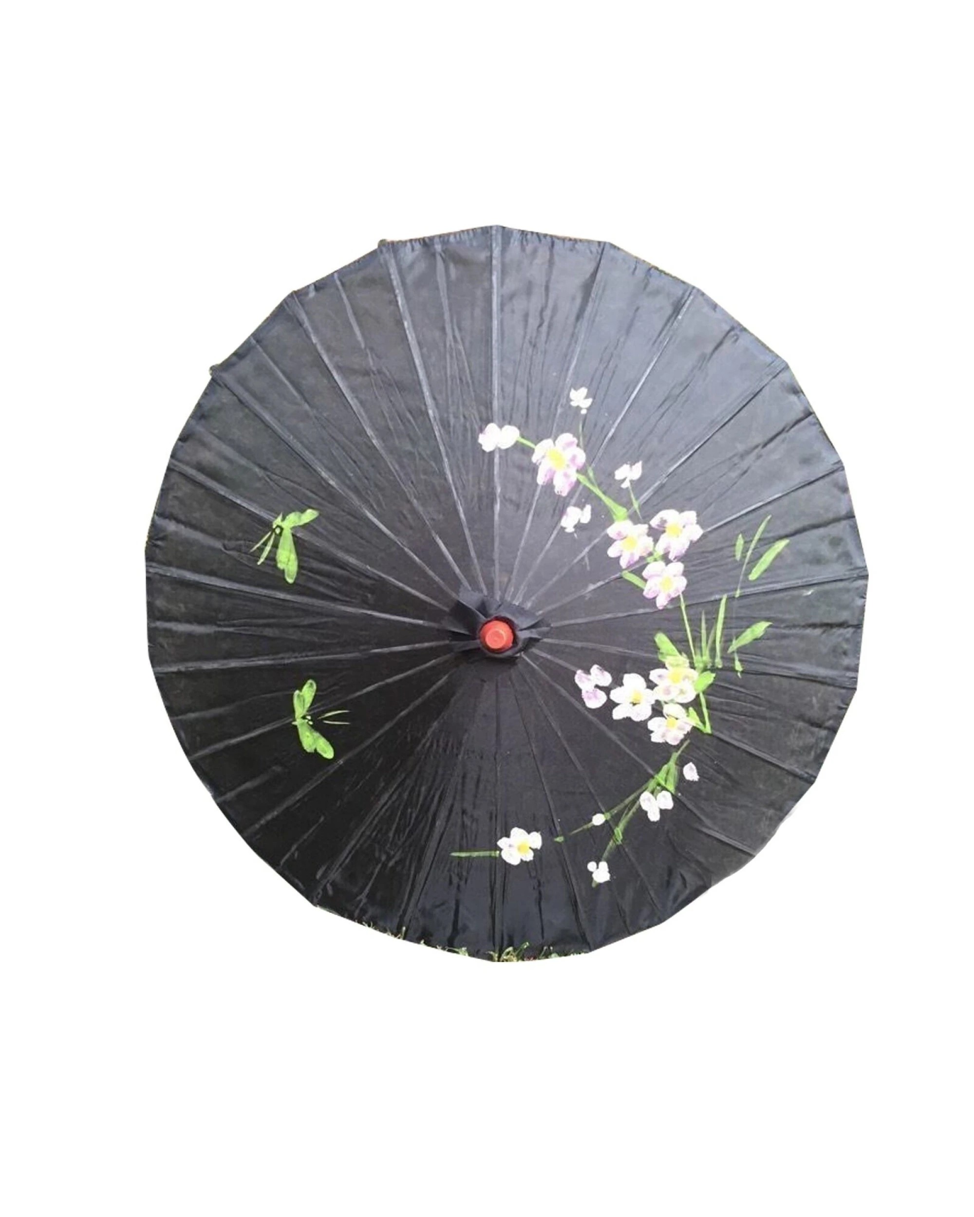 2 BR Costumes Bamboo Parasol Umbrella Japanese Flower Pattern 6 Pack, 2 of 2