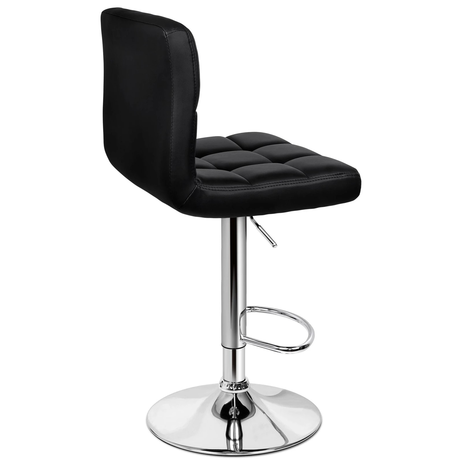3 Alfordson 4x Bar Stools Ralph Kitchen Swivel Chair Leather Gas Lift - Black, 3 of 10