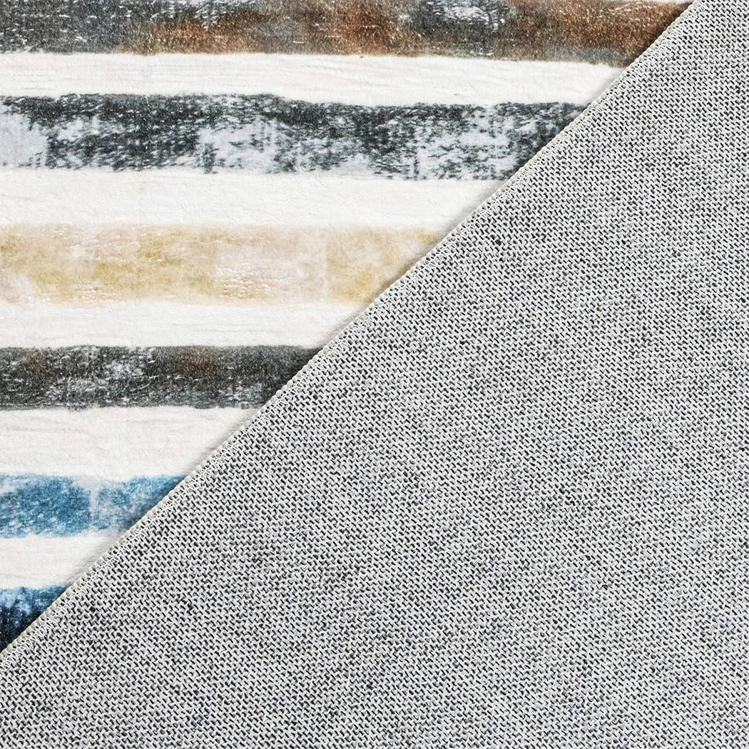 4 Marlow Machine Washable Floor Rug Strip Pattern, 4 of 8