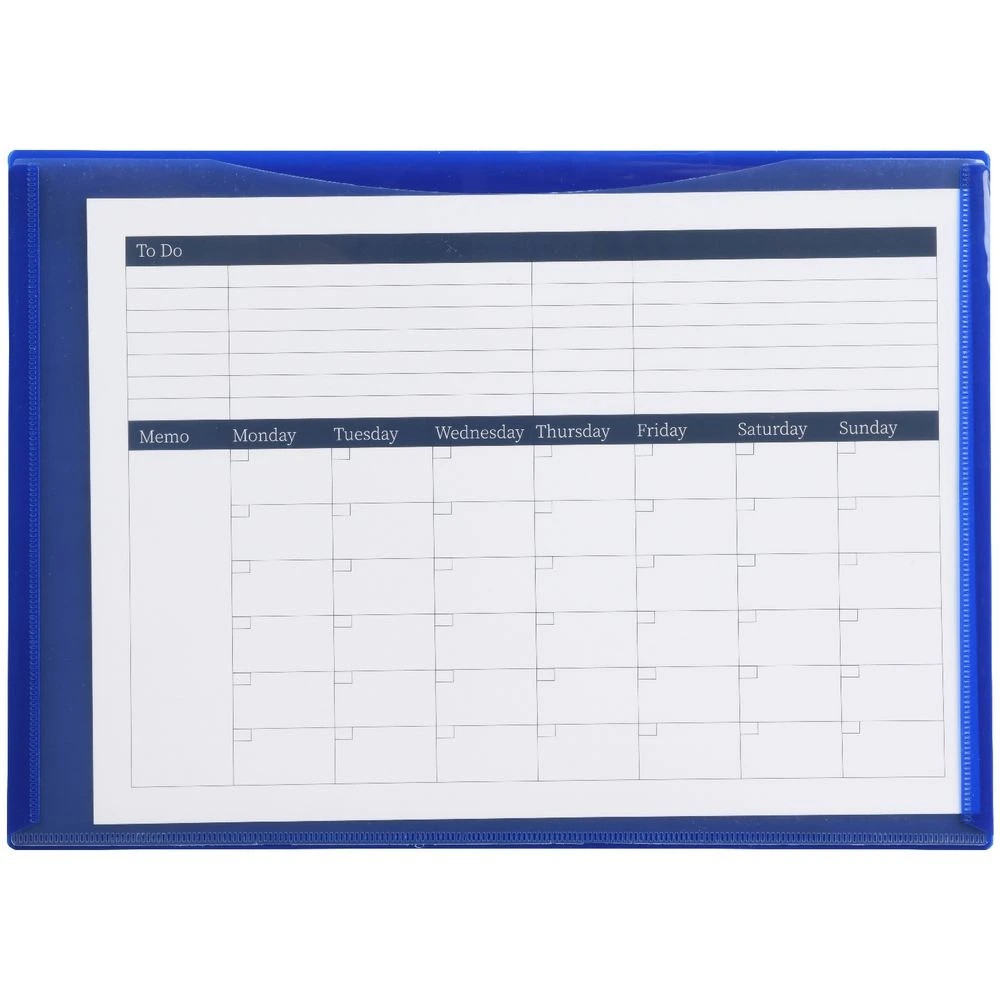 4 J.Burrows A4 Document Wallet Magnetic Closure Navy, 4 of 4