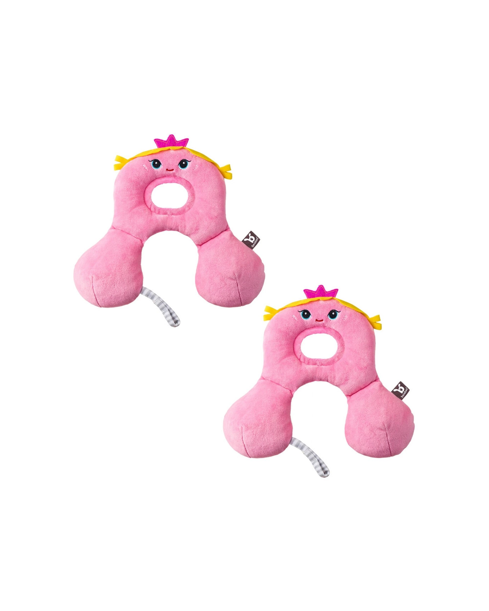 1 Benbat 2PK Infant Baby Travel Pillow With Neck Support Reversible 0-12m Princcess - Pink, 1 of 1