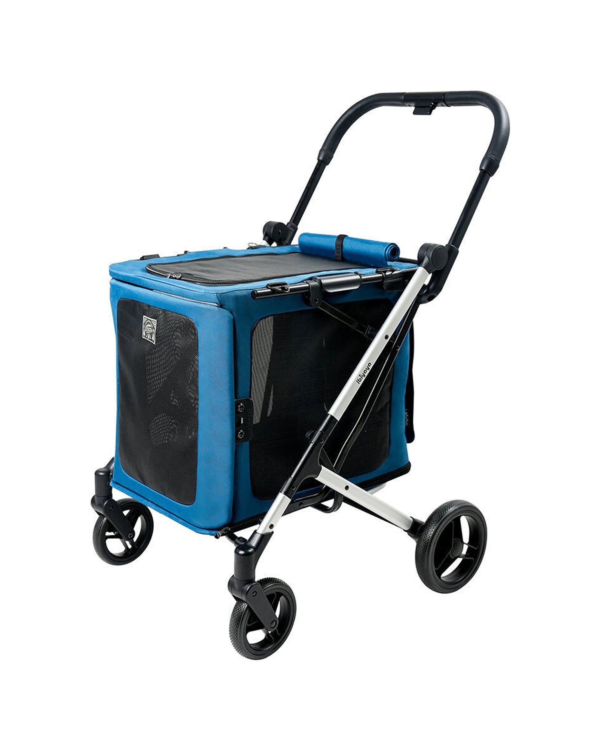2 Ibiyaya Bigbuddy Folding Pet Stroller Crate Carrier Combo For Large Dogs - Blue, 2 of 7