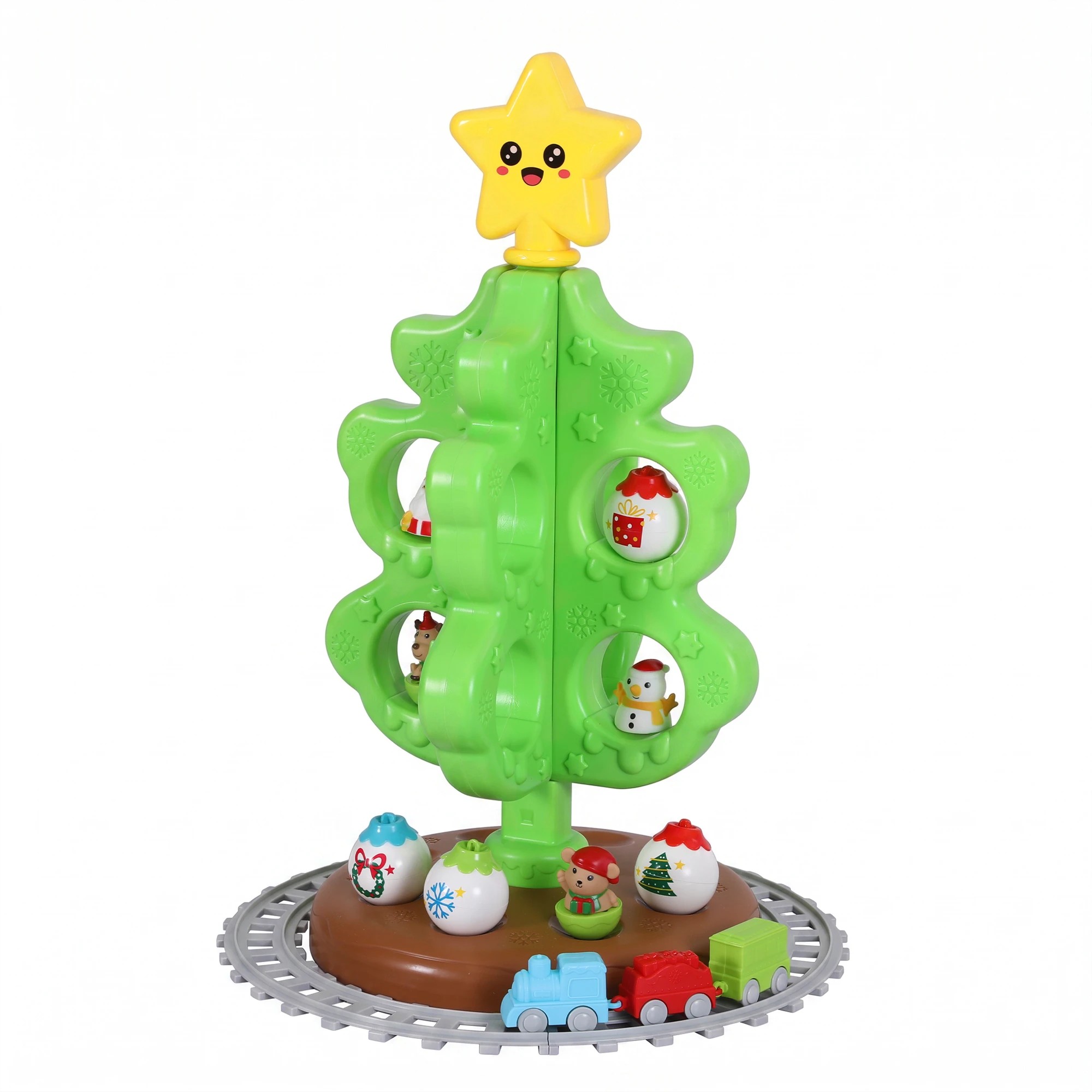 3 Jingle Jollys Toddler First Christmas Tree Mini Xmas Tree Toy Set with Train - Green, 3 of 7