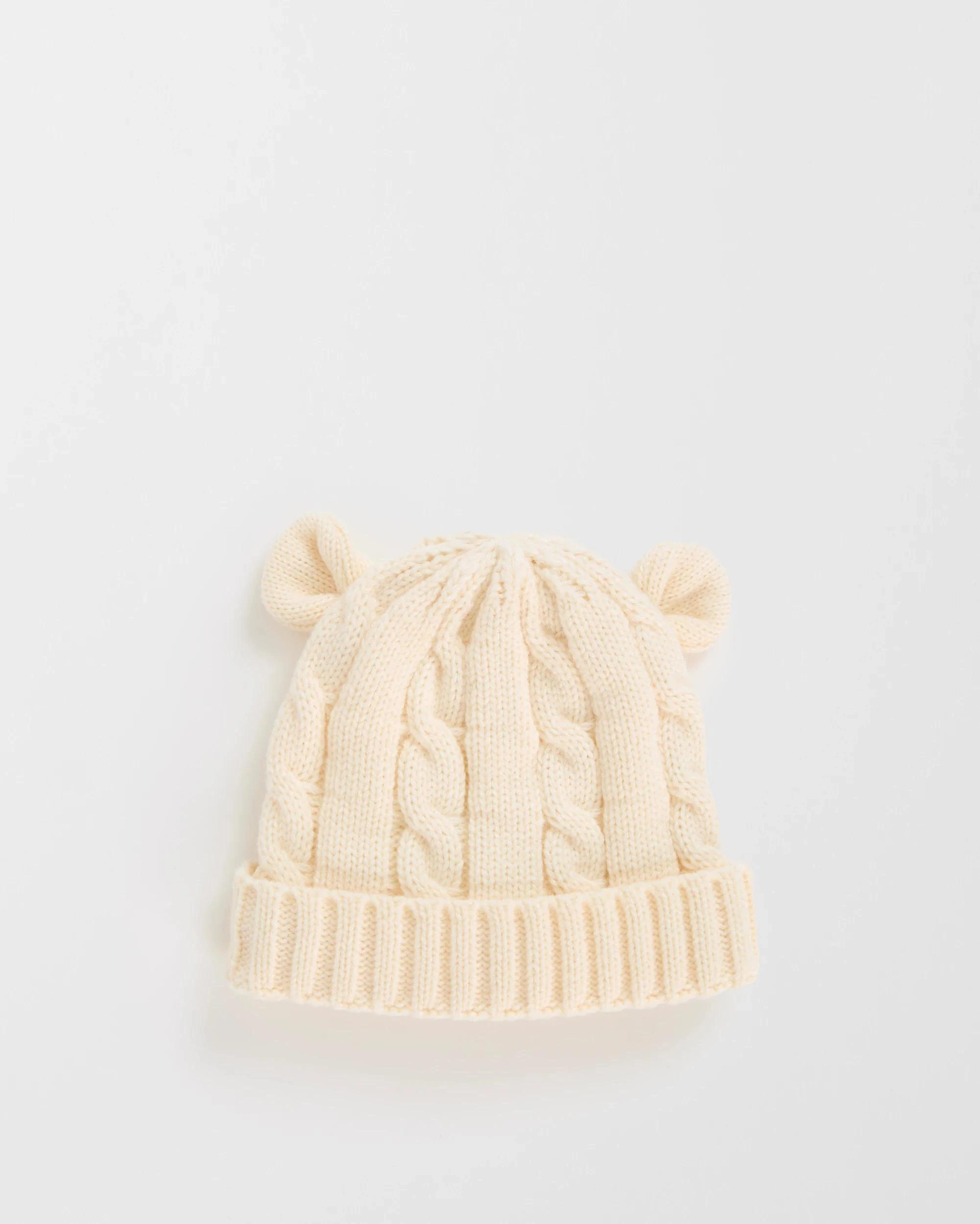 1 Target Baby Cable Knit Ears Beanie CREAM, 1 of 1