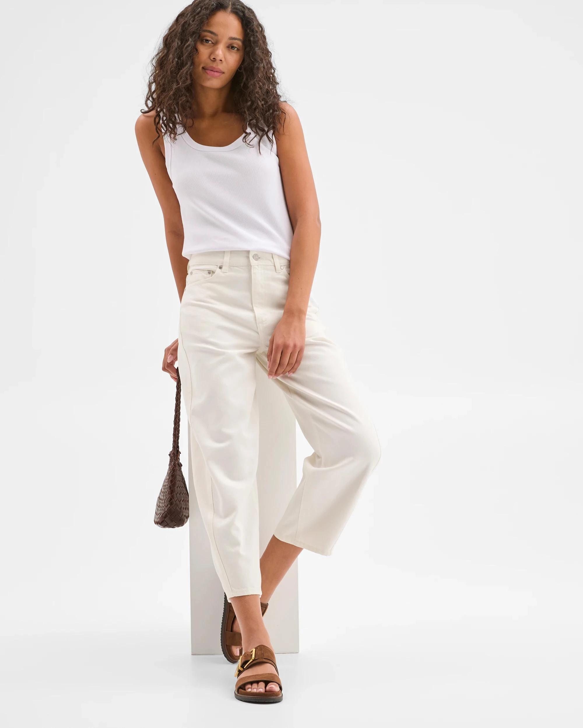 2 Target Denim Harper Barrel Forward Seam Jeans WHITE, 2 of 7