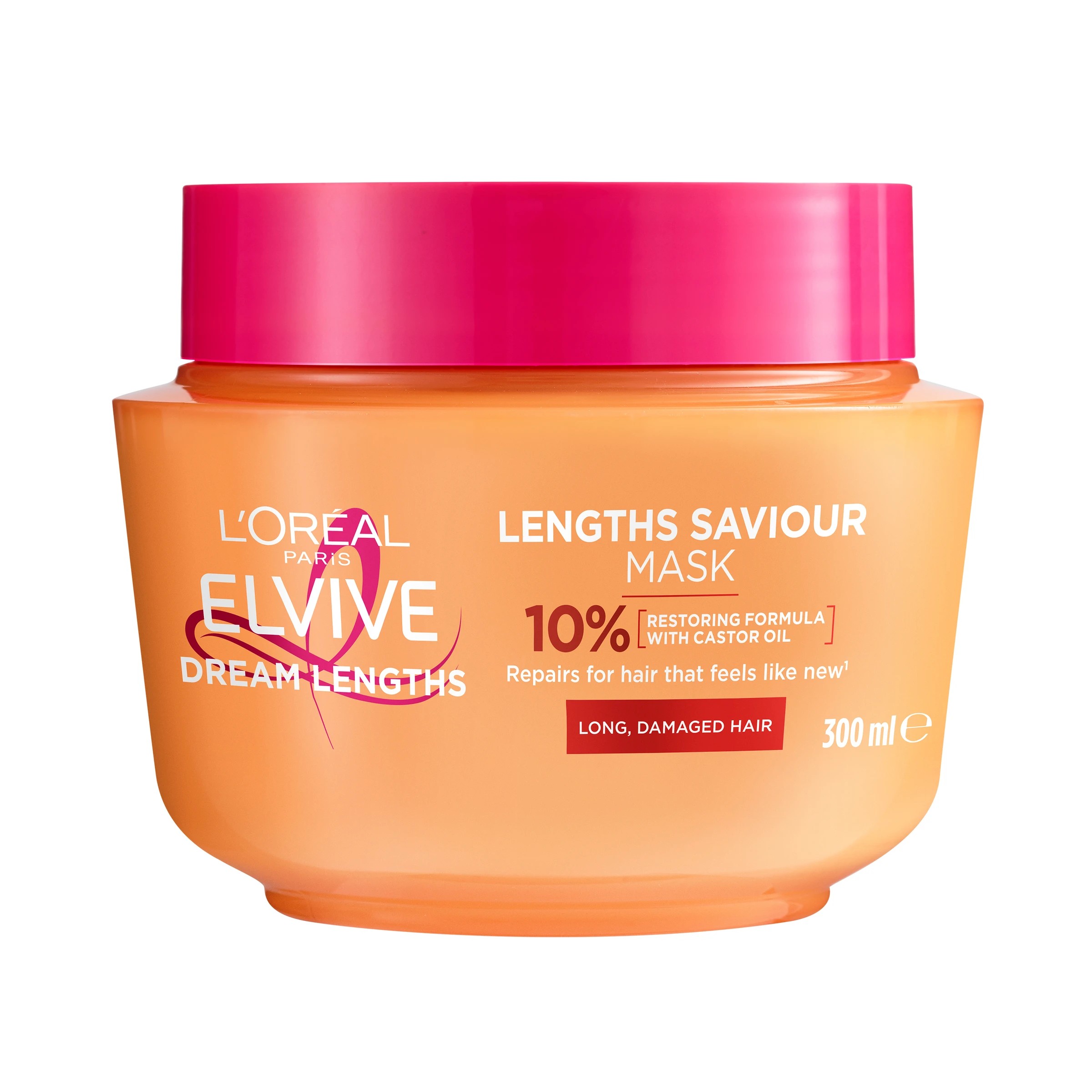 1 L'Oreal Paris Elvive Dream Lengths Saviour Mask 300ml - Vegetal Keratin, Vitamins and Castor Oil, 1 of 3