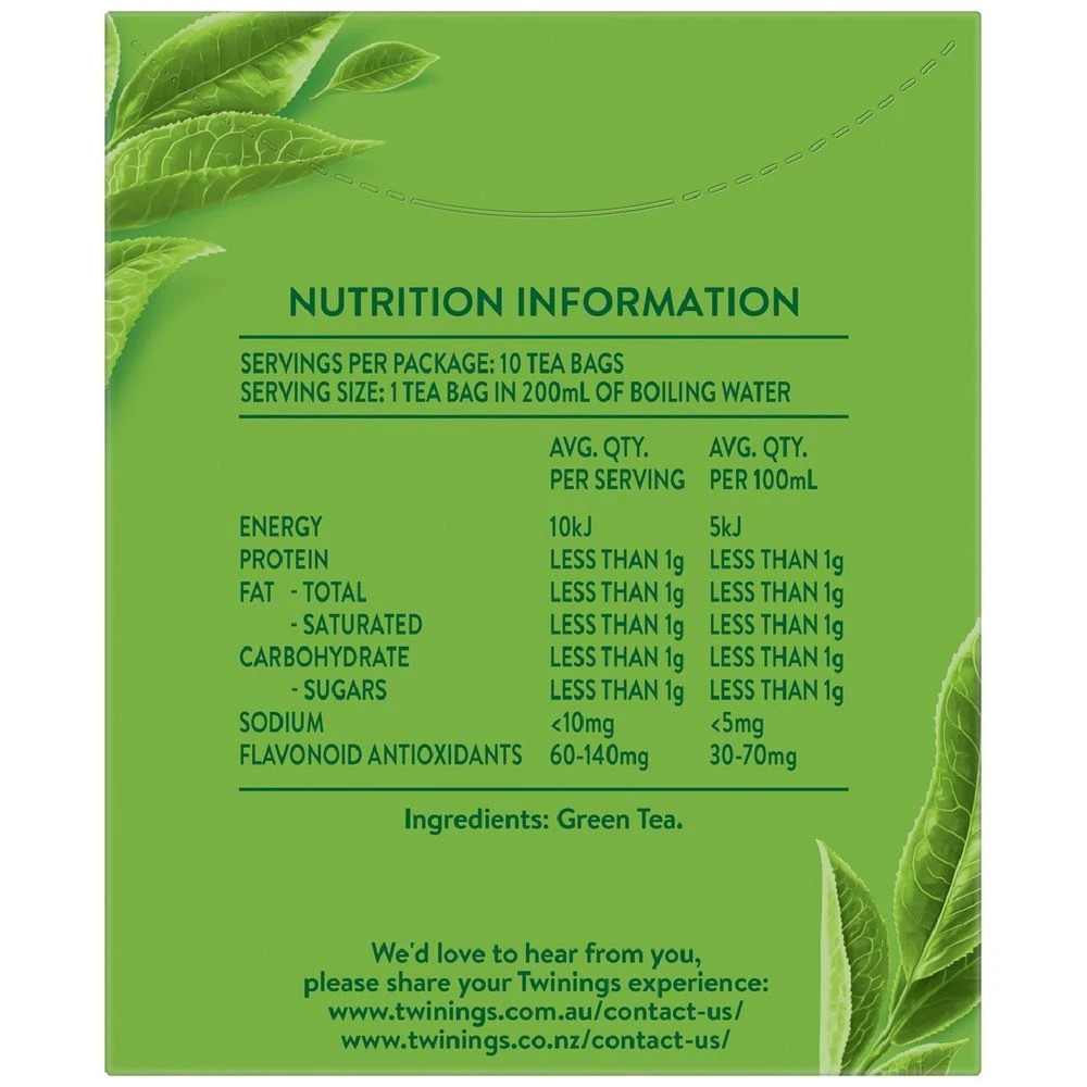 4 Twinings Pure Green Tea Bags 10 Pack, 4 of 4