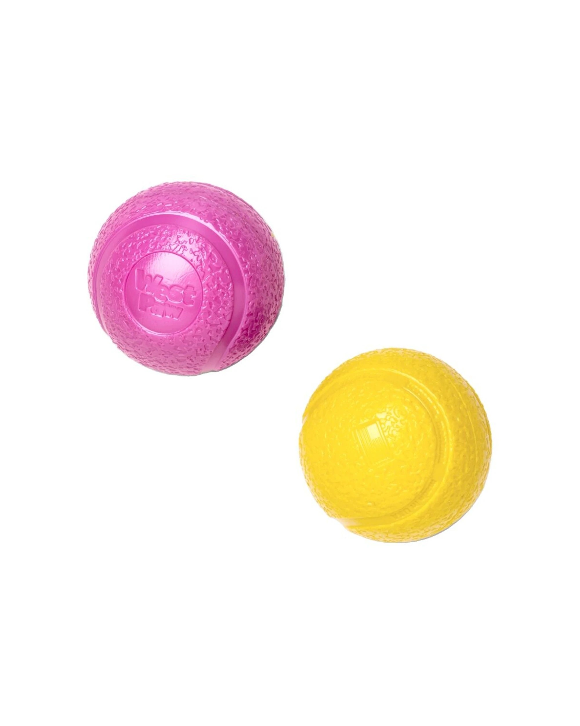 1 West Paw Boundr Dog Ball 2 Pack Small Recyclable Zogoflex Chew Toy Floats - Multi, 1 of 3