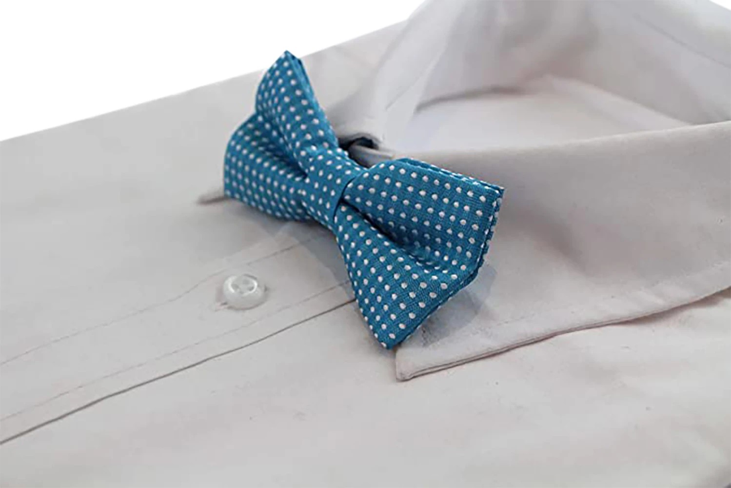 5 Zasel Boys Turquoise Bow Tie With White Polka Dots - Multi, 5 of 5