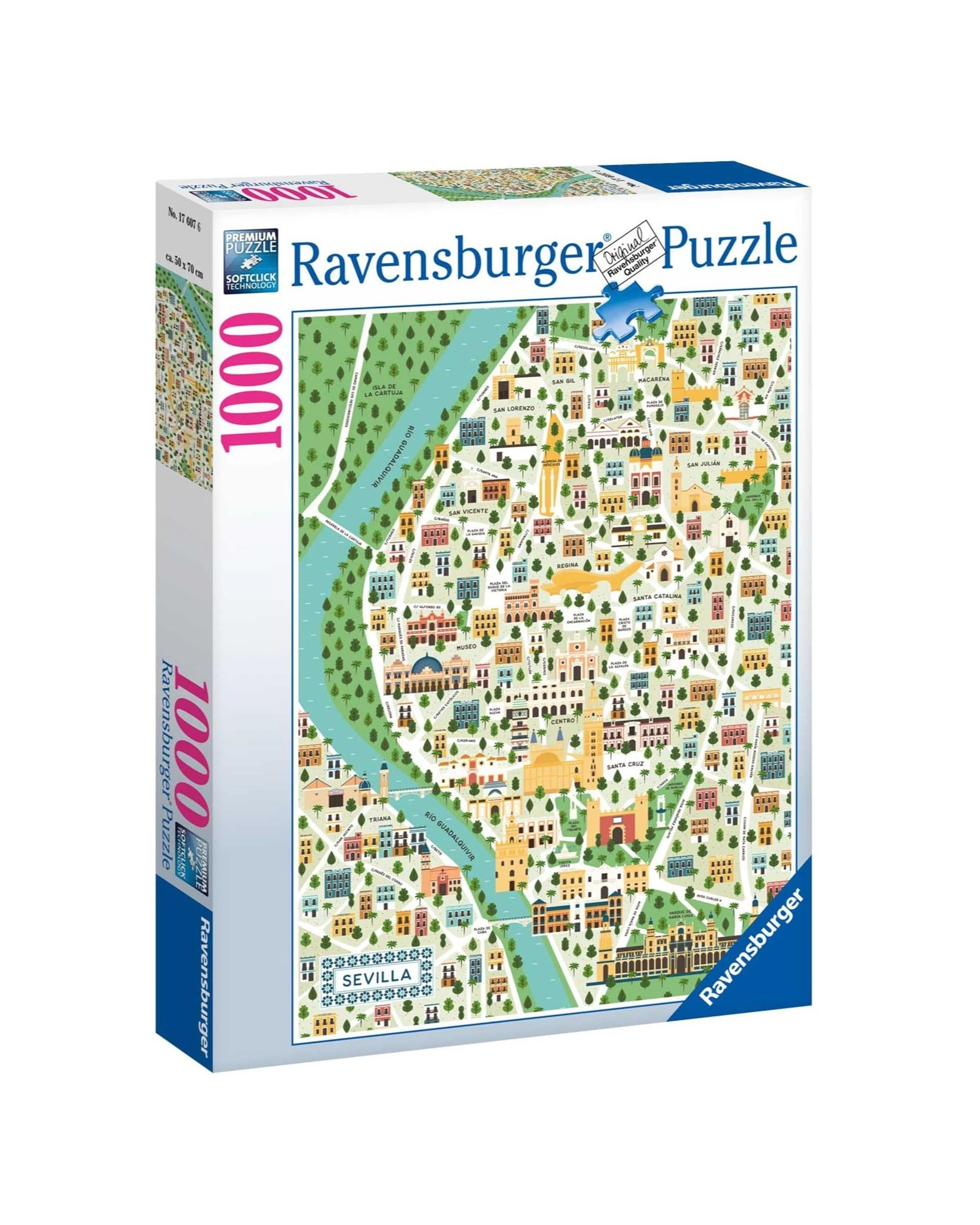 1 Ravensburger Map of Seville Spain 1000 Piece Jigsaw Puzzle, 1 of 1