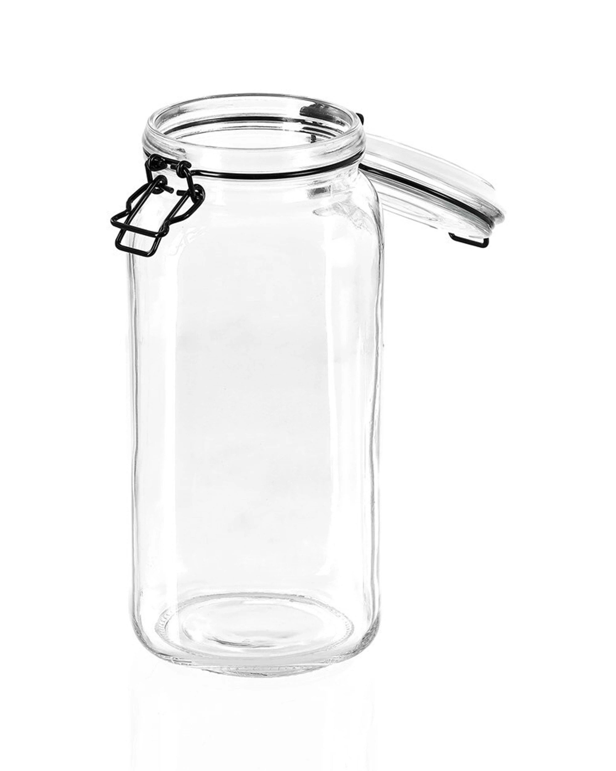 3 Lemon & Lime Fido 2.1l/26cm Glass Clip Jar Canister Food Storage/container Clear
 - Clear, 3 of 4