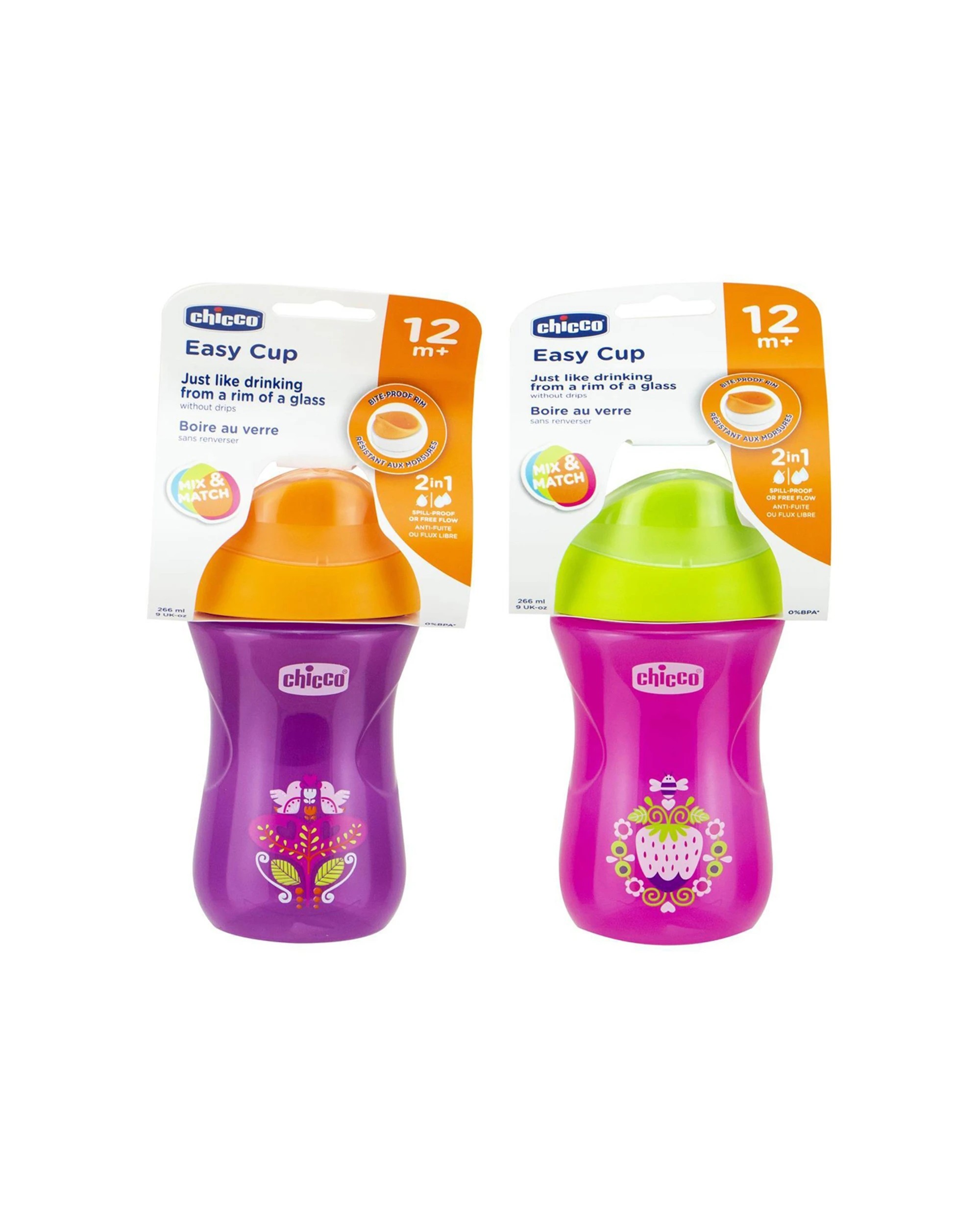 1 Chicco Easy Cup Spill Proof Bite Resistant Removable Valve 266ml 12 Months - Multi, 1 of 1