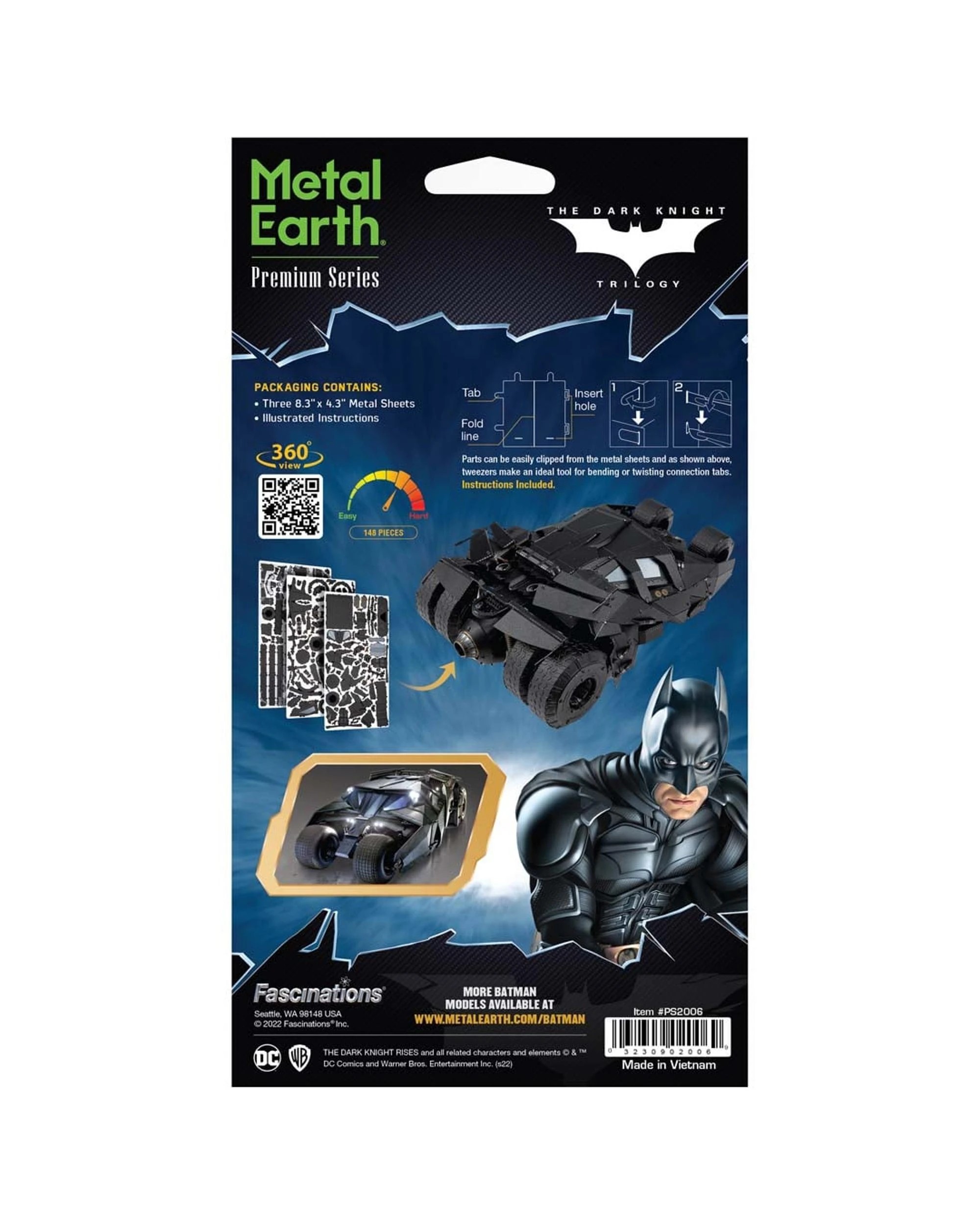 2 Metal Earth Premium Series Batman Tumbler Steel Model Kit, 2 of 7