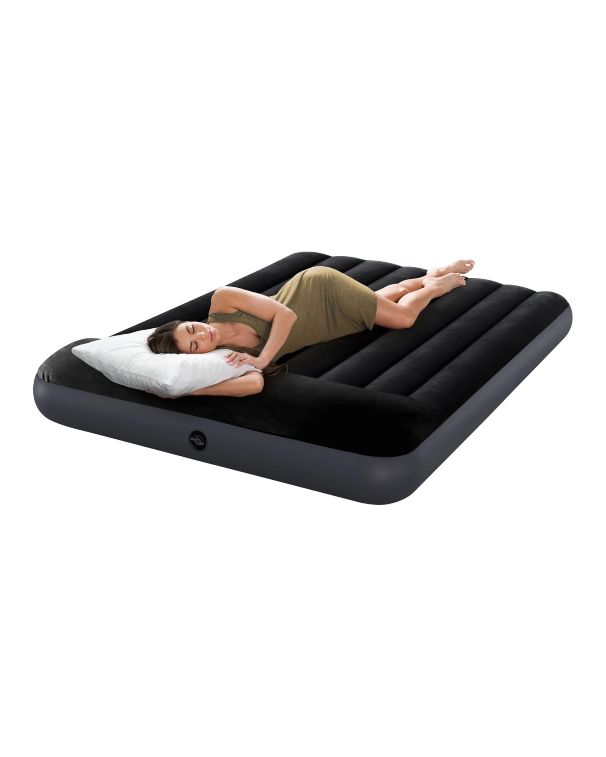 2 Intex Full Dura Beam Pillow Rest Classic Airbed Mattress - Black, 2 of 10