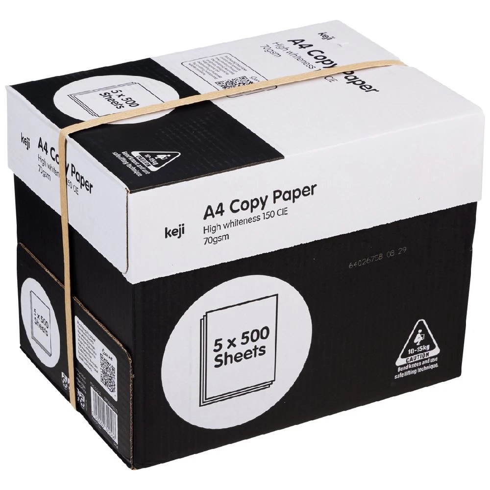 1 Keji A4 Copy Paper 70GSM 5 Ream Carton, 1 of 4