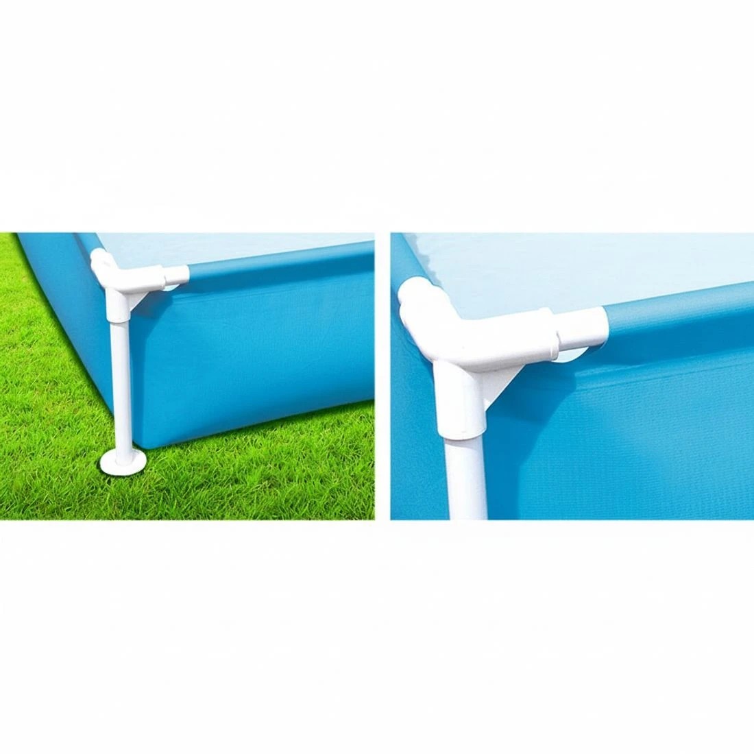 2 Bestway Kids Rectangular Pool 122cm Steel Metal Frame Above Ground Easy Setup Rust Resistant Safe Splash Station - multi, 2 of 4