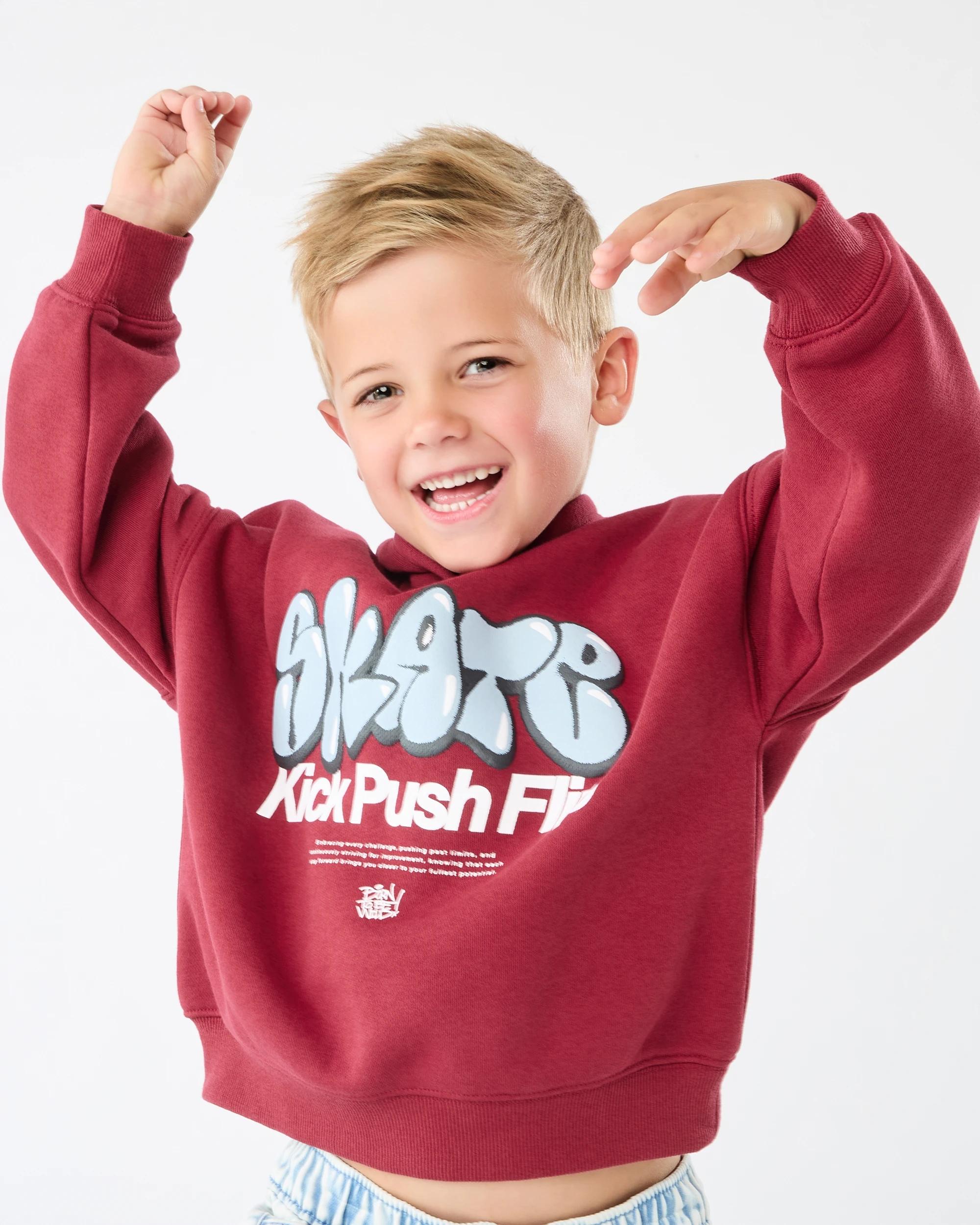 3 Oversize Print Hoodie Red Slogan, 3 of 7