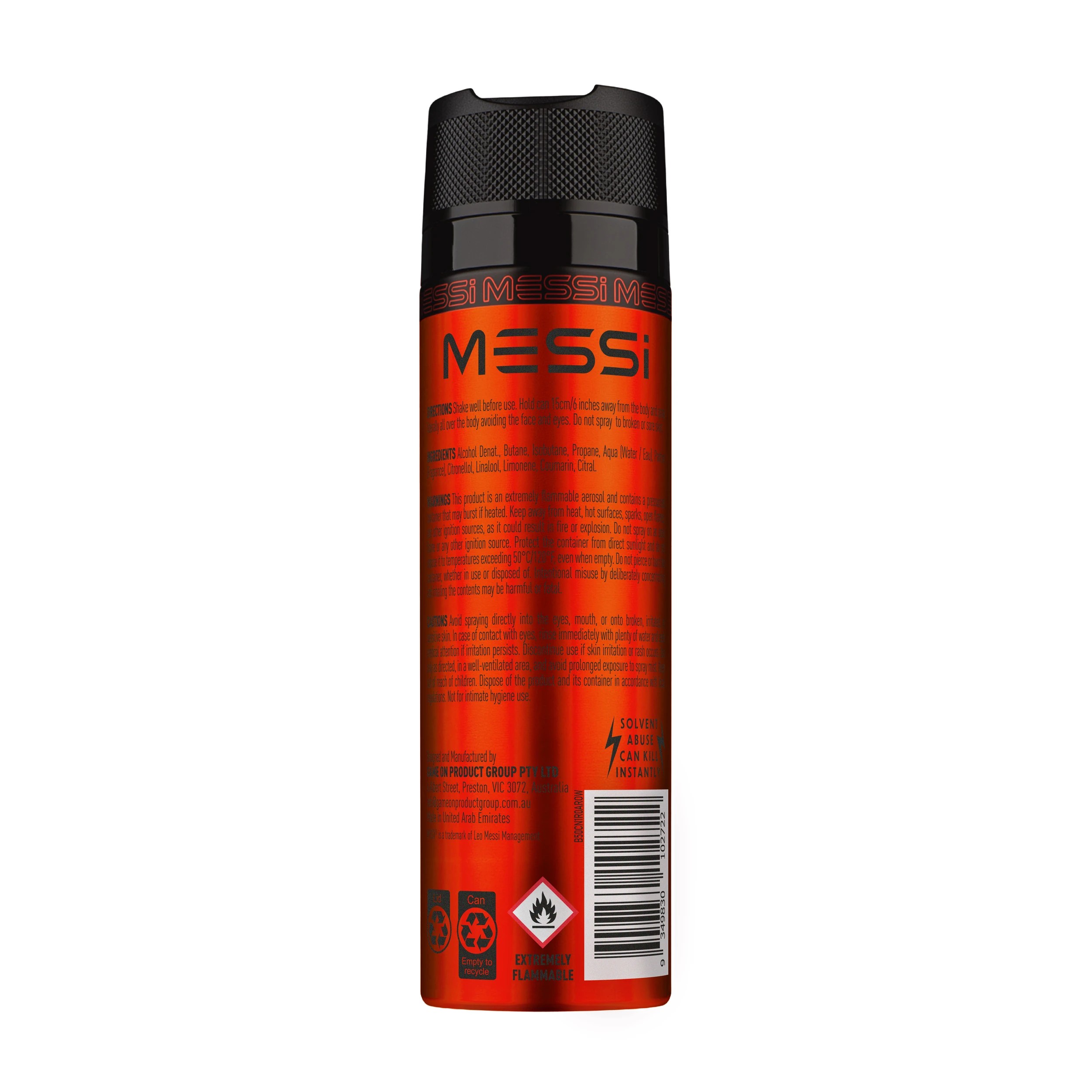 2 Messi M10 Red Fragrance Body Spray 200ml, 2 of 2