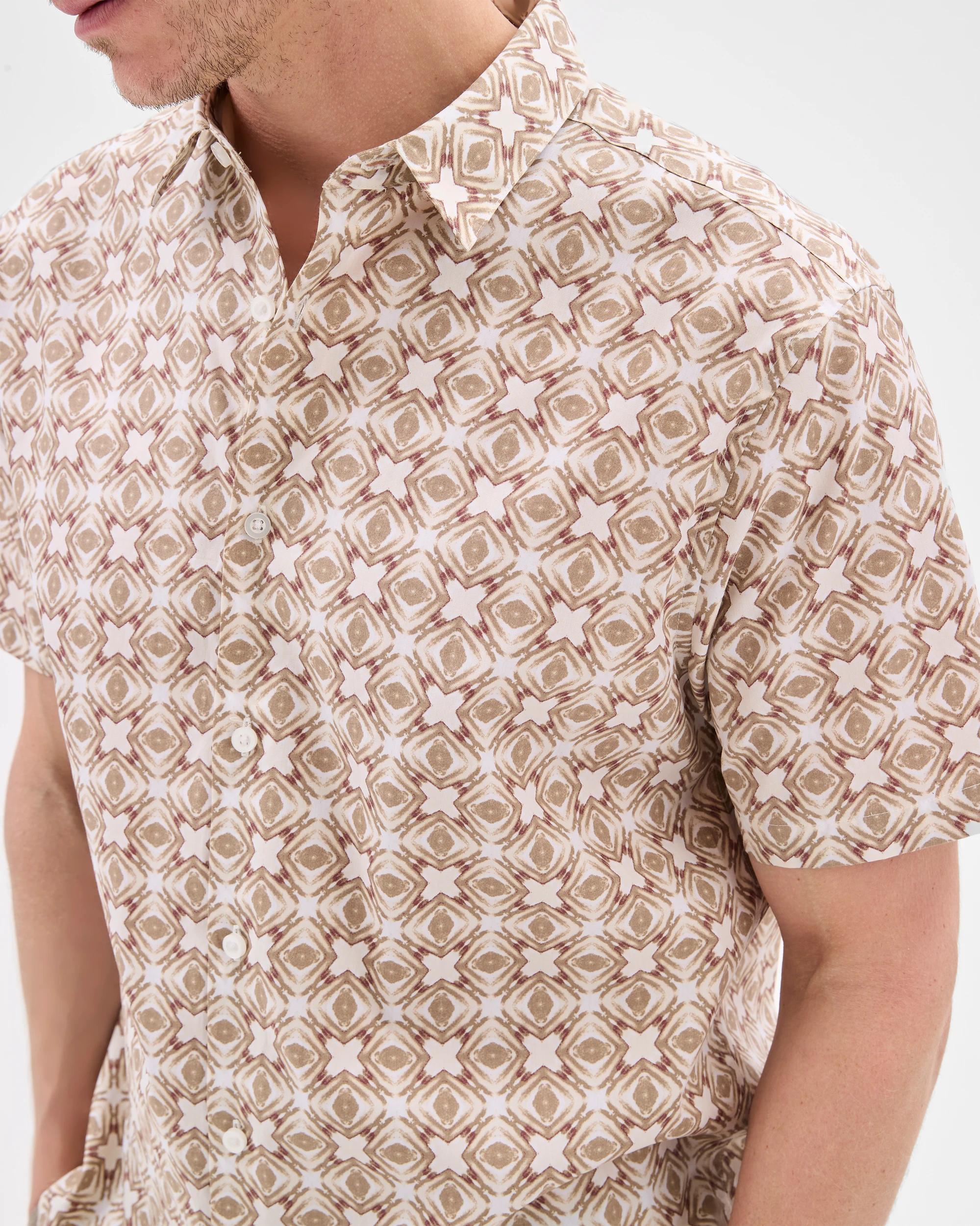 5 Australian Cotton Short Sleeve Shirt - Preview GEO NEUTRAL, 5 of 10