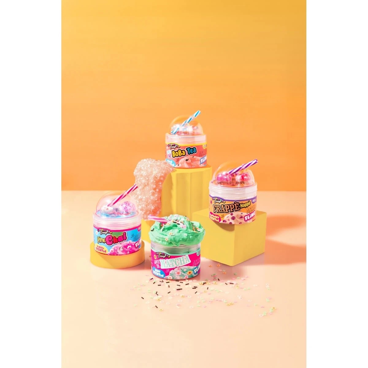 6 Signature Scoop Sipping Chilling ASMR Slime - Assorted, 6 of 10