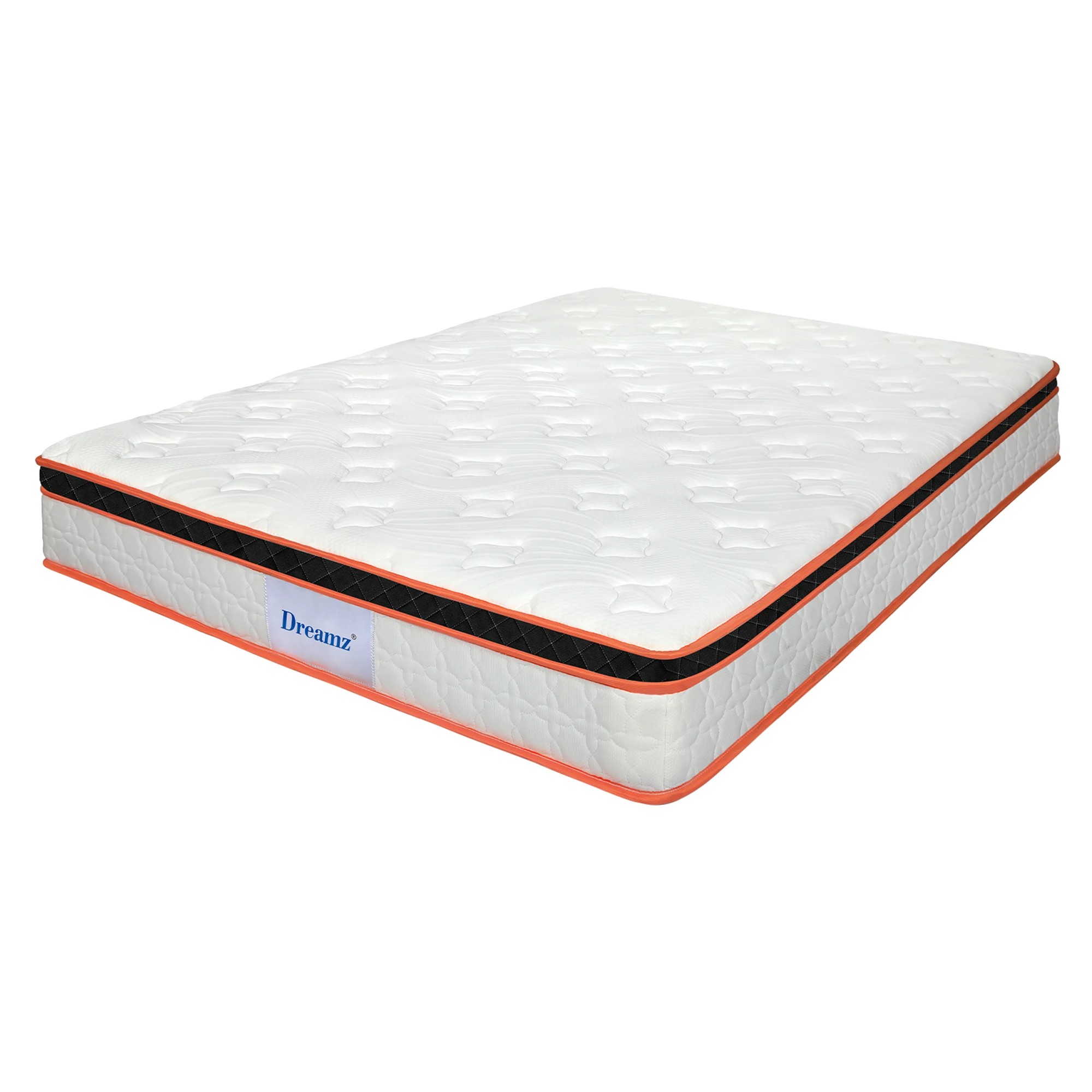 1 Dreamz Spring Mattress 7 Zone Bed Pocket Medium Firm Memory Foam 26cm King, 1 of 9