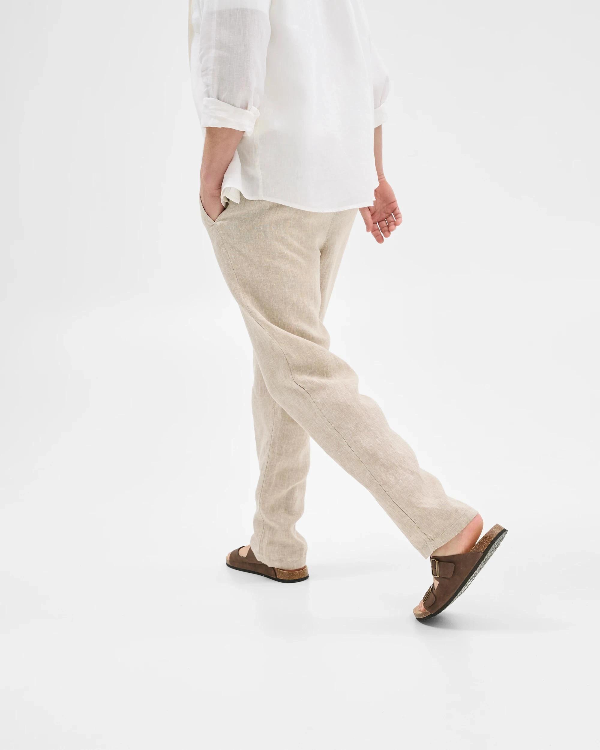 6 Target European Linen Pants STONE, 6 of 7