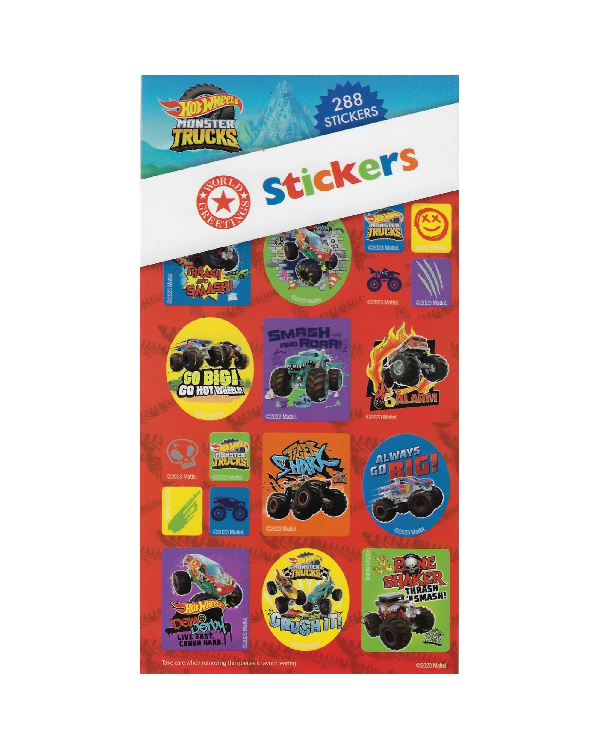 1 Artwrap Hot Wheels Monster Trucks Sticker Book 12 Sheets, 1 of 1