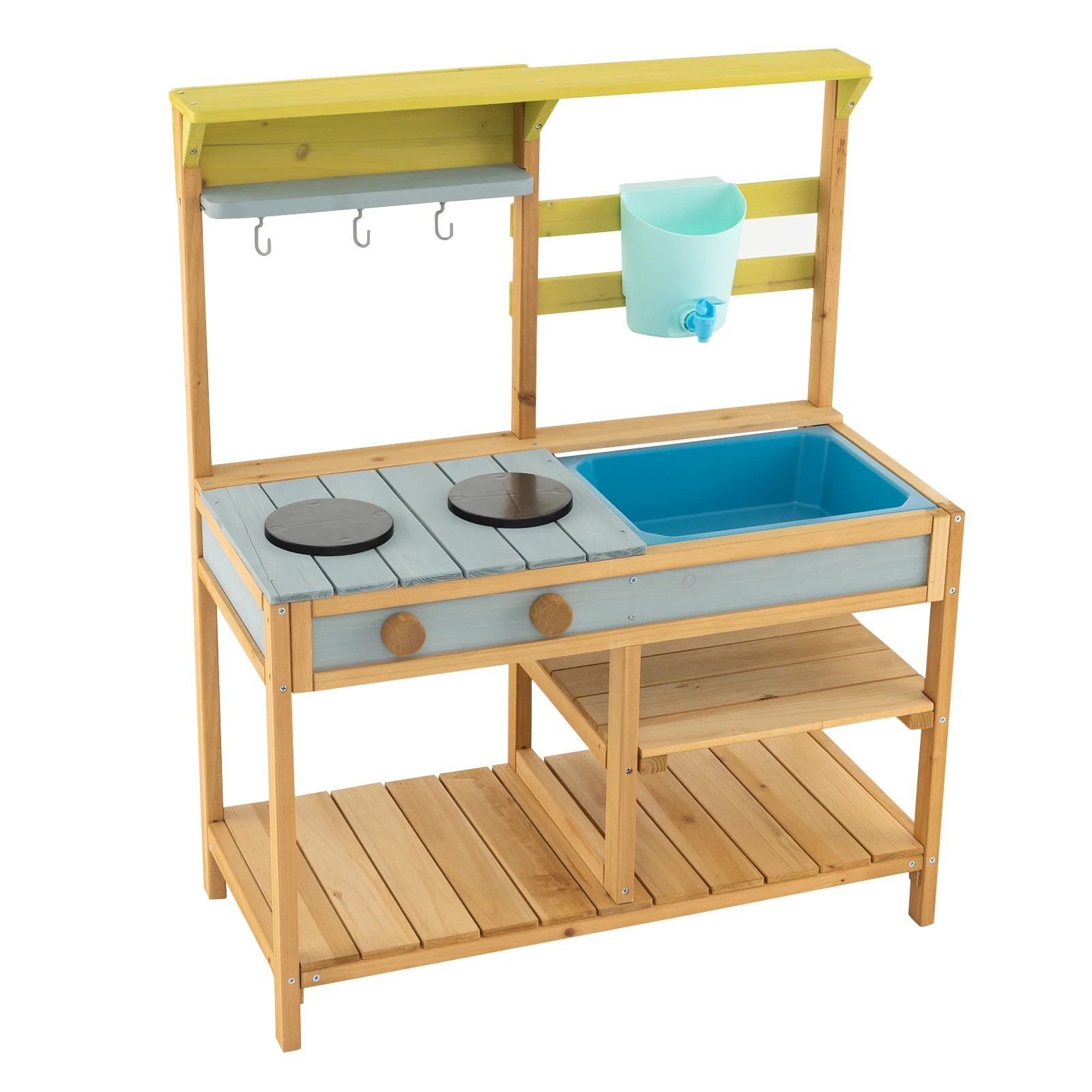 6 Costway Wooden Kitchen Playset Outdoor Pretend Play Mud Kitchen, 6 of 6