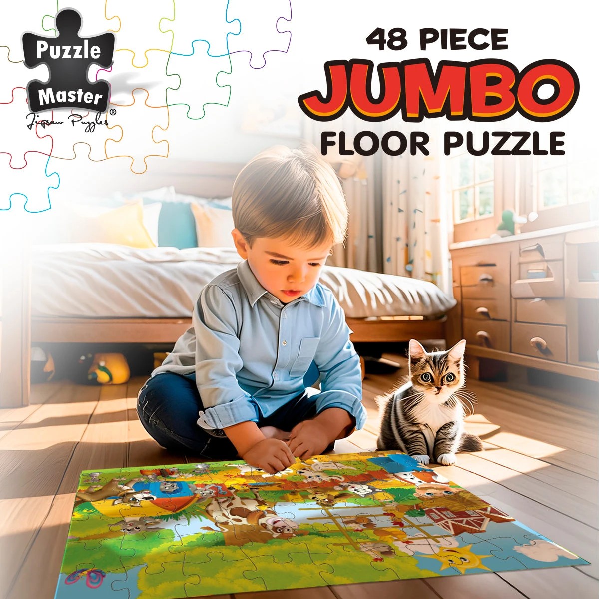 4 Puzzle Master 48 Piece Jumbo Puzzle Farm Hands, 4 of 6