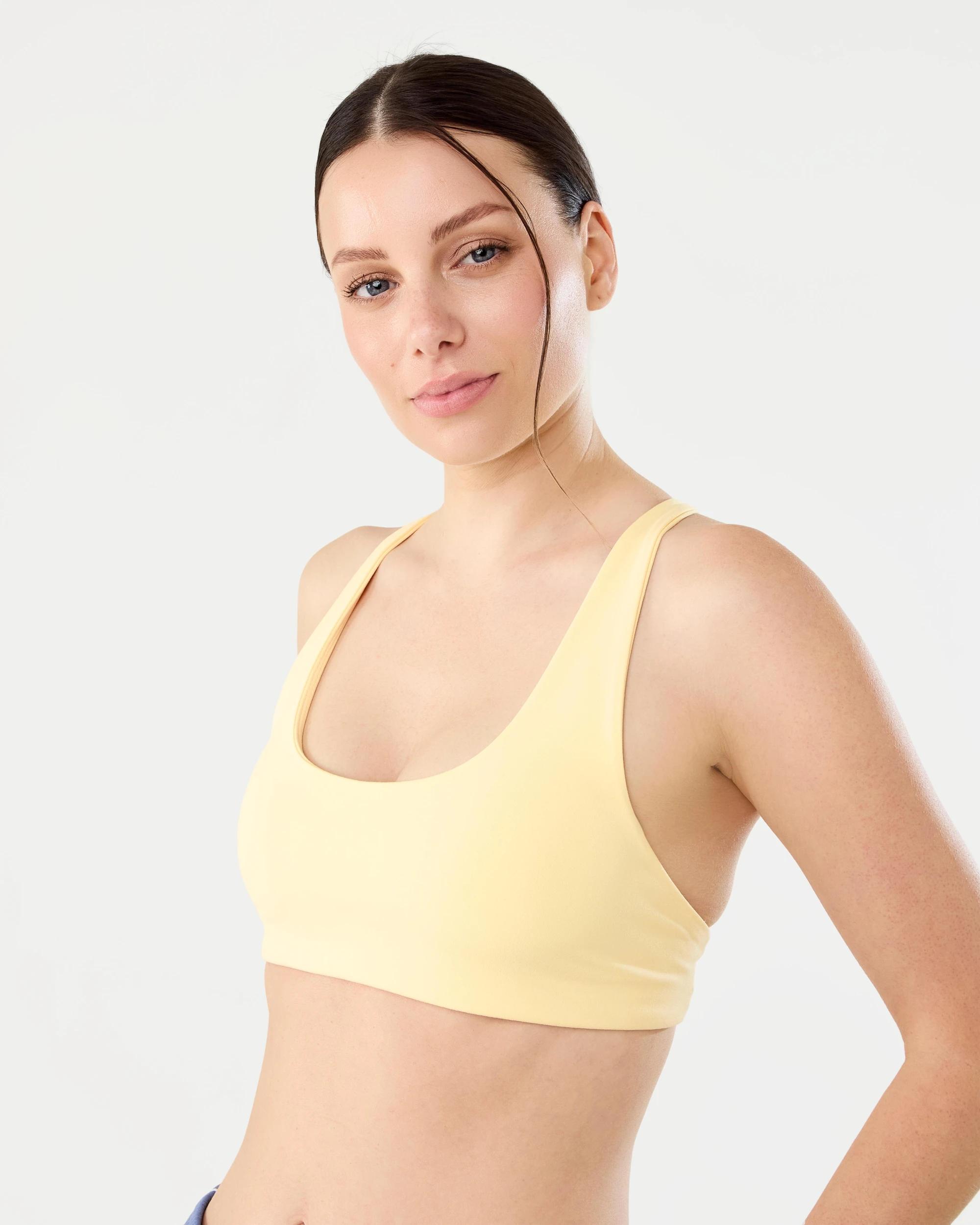 3 Active Womens Open Back Crop Chi Yellow, 3 of 7