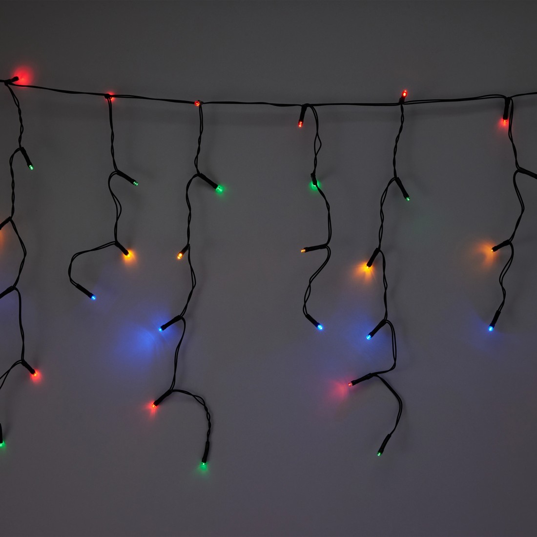 1 Solar Powered 500 LED Multifunction Multi-Coloured Icicle String Lights, 1 of 8